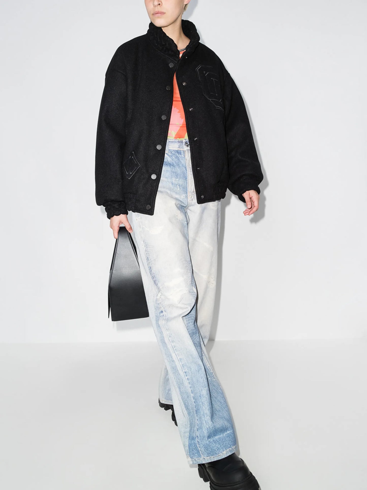 full cut distressed jeans