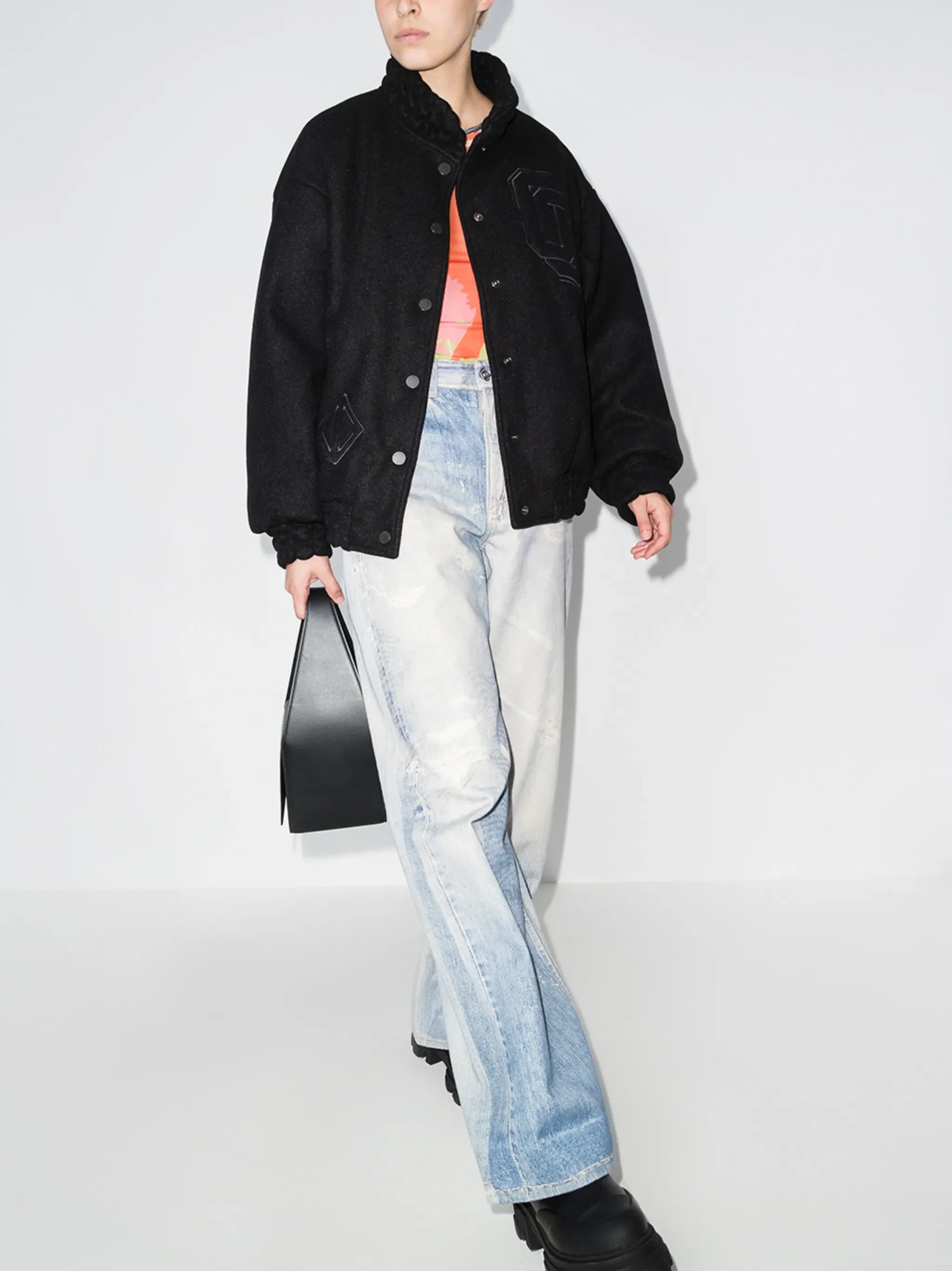 full cut distressed jeans