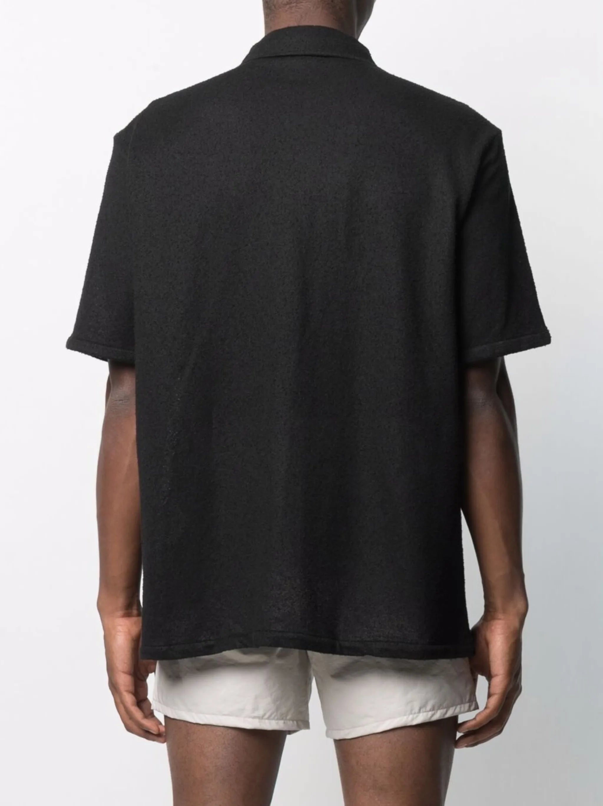 bouclé short-sleeve shirt