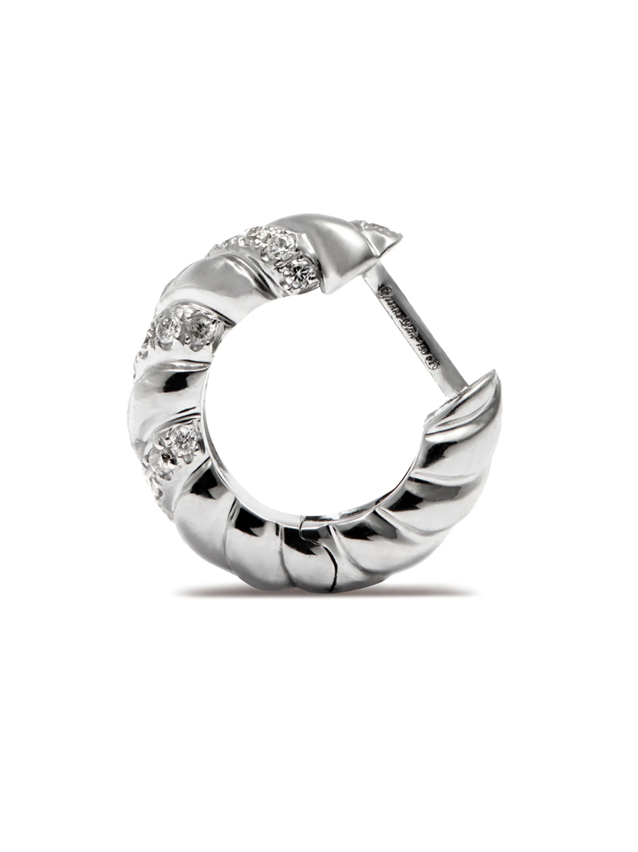 18kt white gold huggie earrings