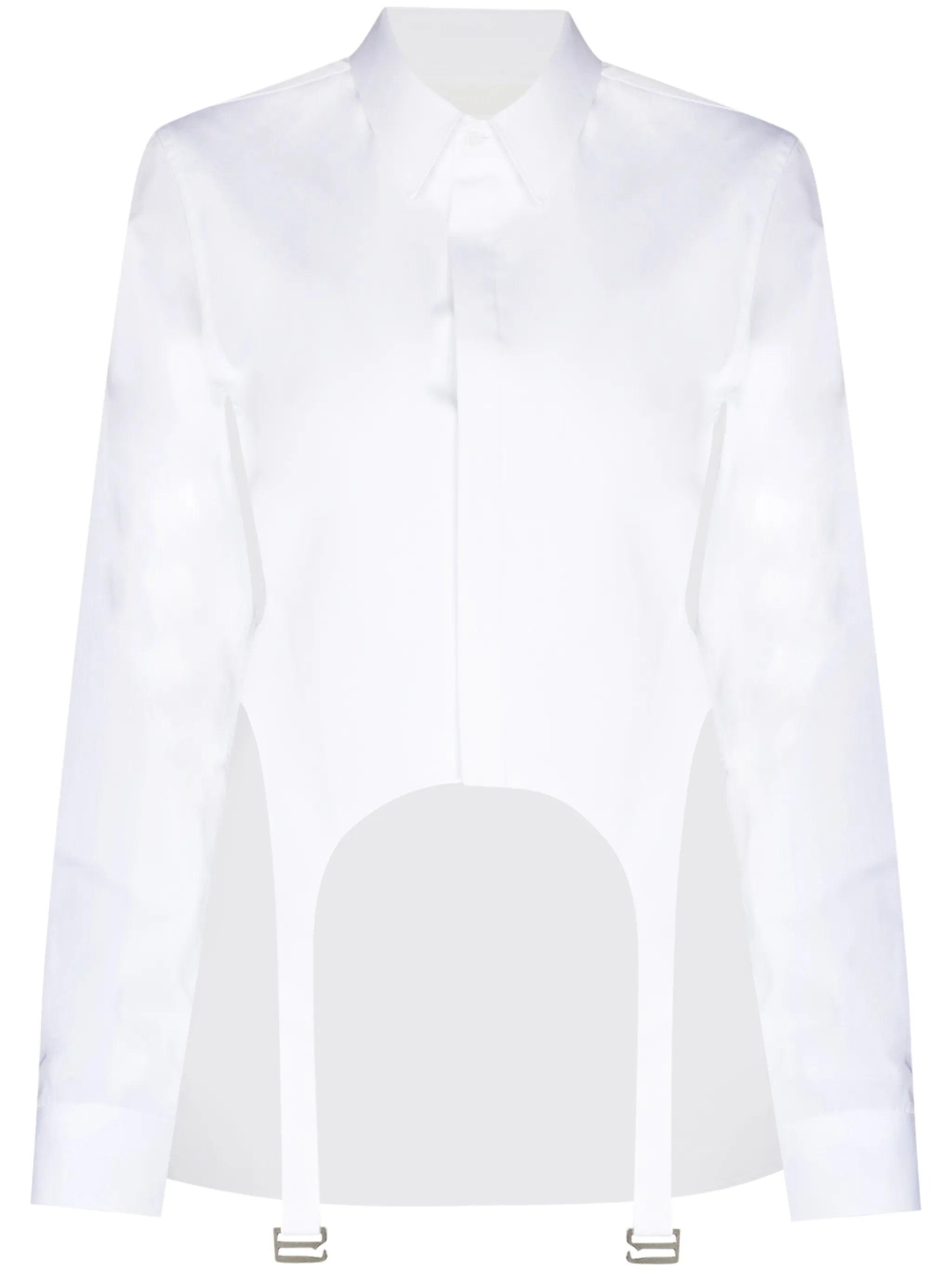 cutout buckle-embellished shirt