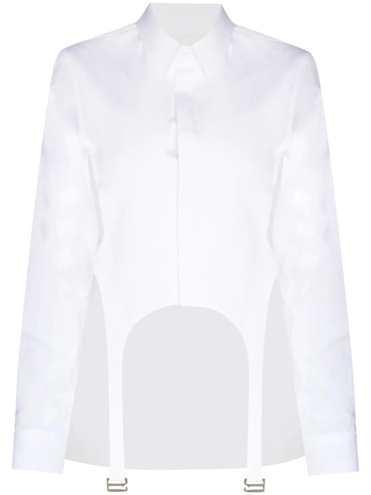 cutout buckle-embellished shirt