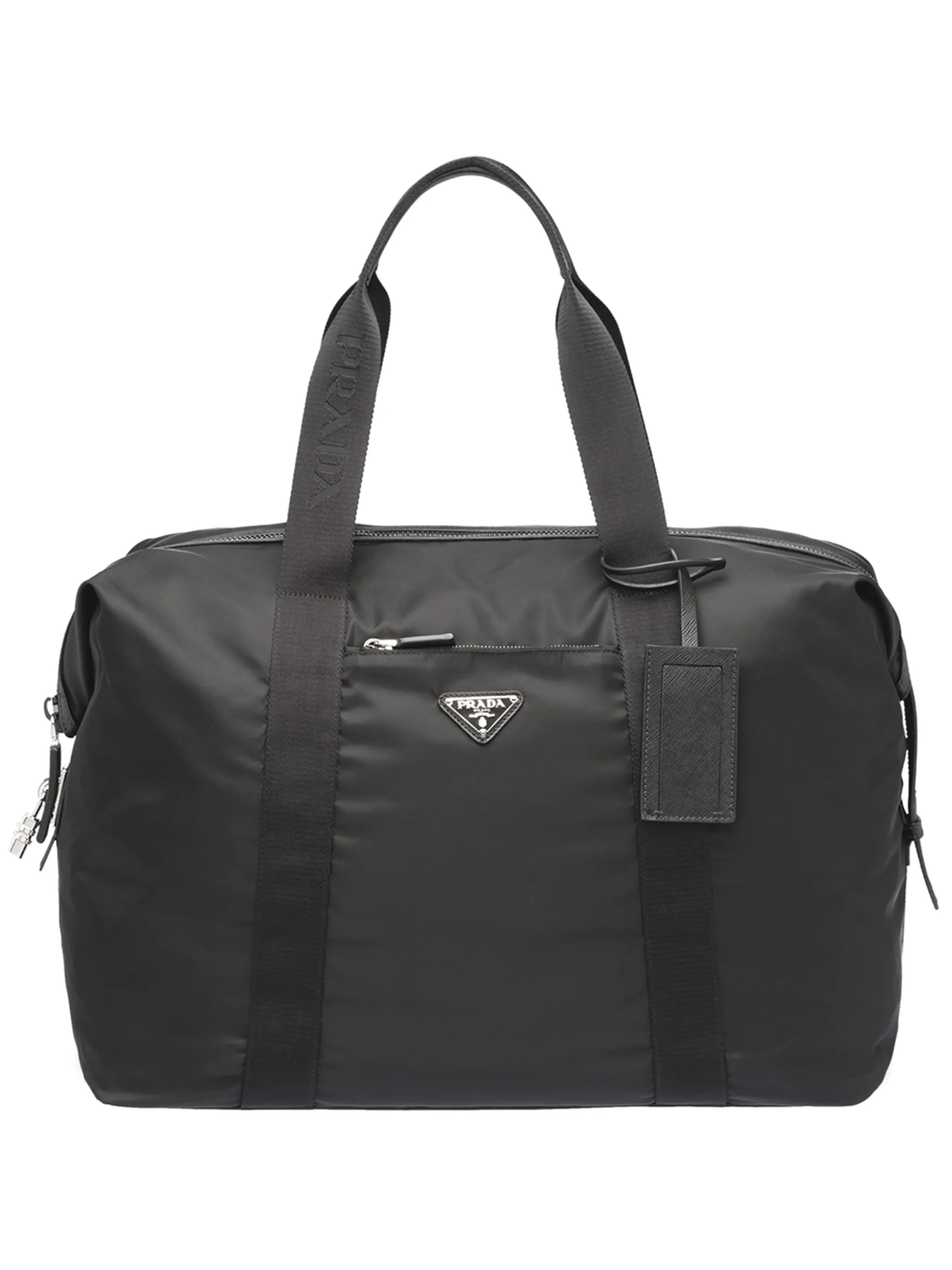 Re-Nylon and Saffiano leather duffle bag
