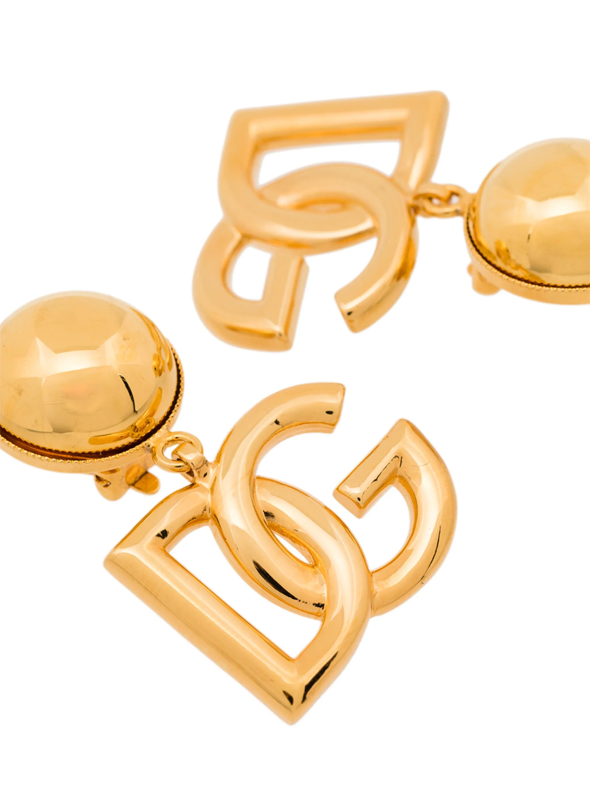 clip-on DG logo earrings