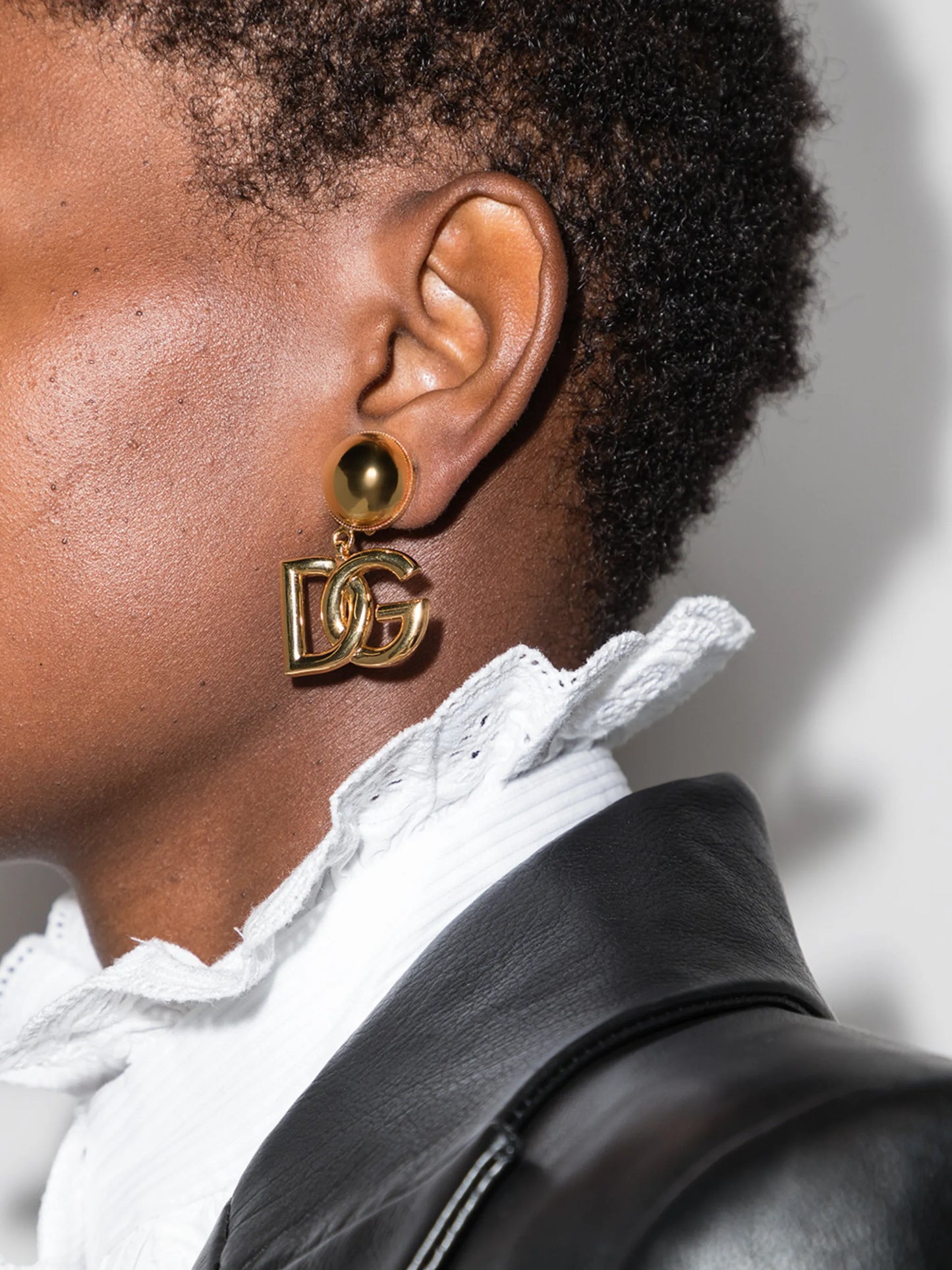 clip-on DG logo earrings