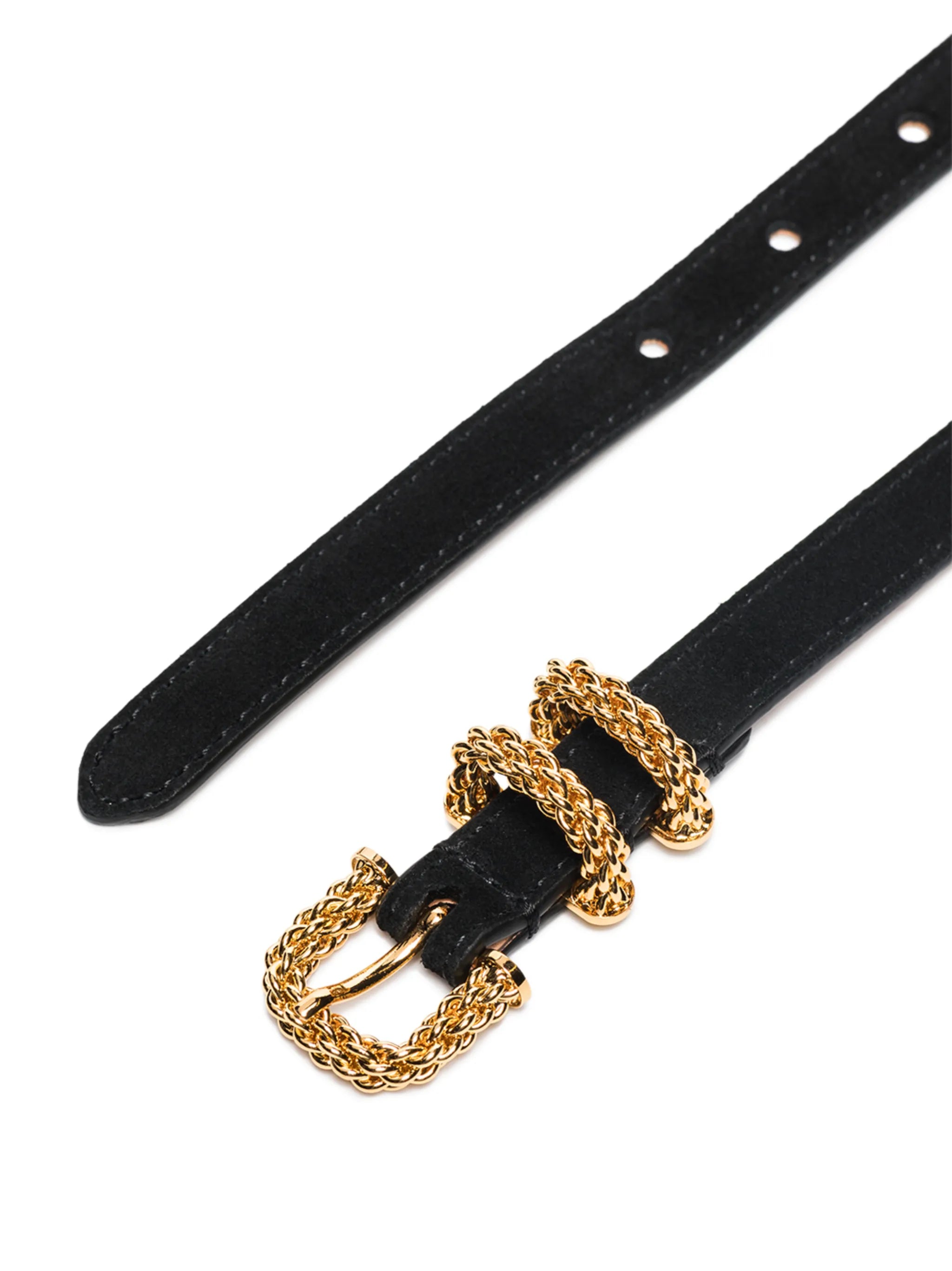 D-buckle slim belt