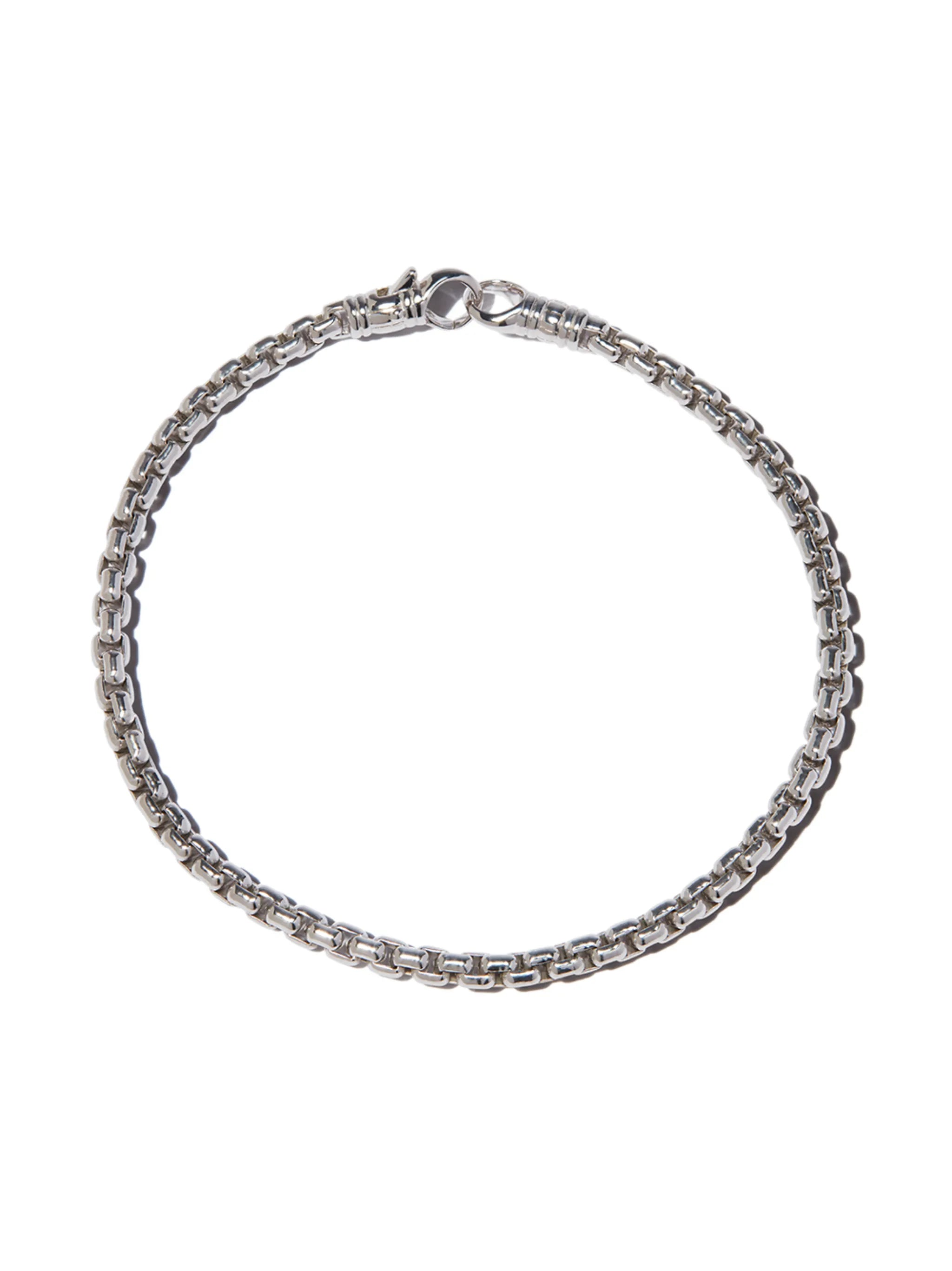 Venetian rhodium-plated sterling silver bracelet