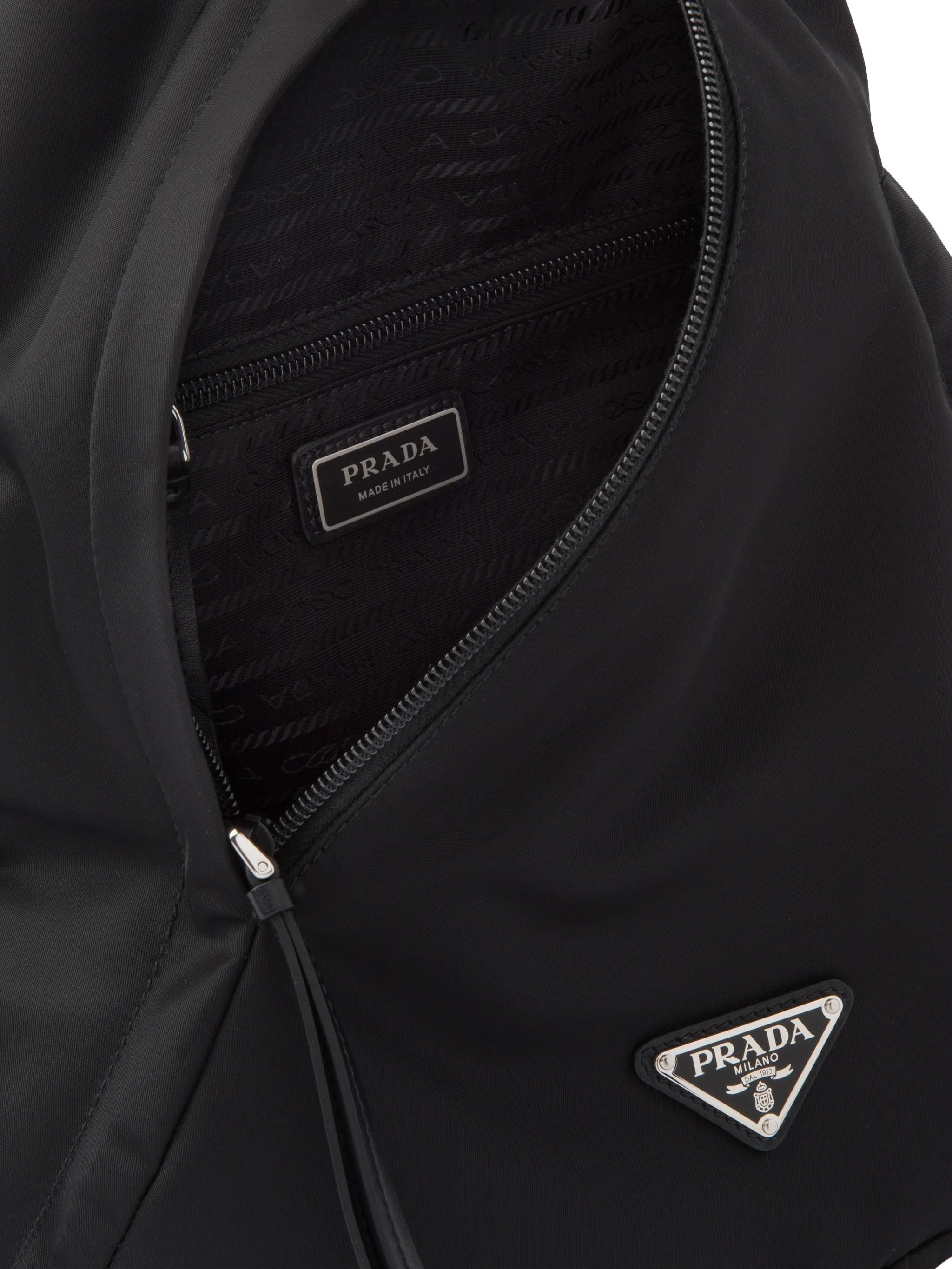 Re-Nylon logo-plaque backpack