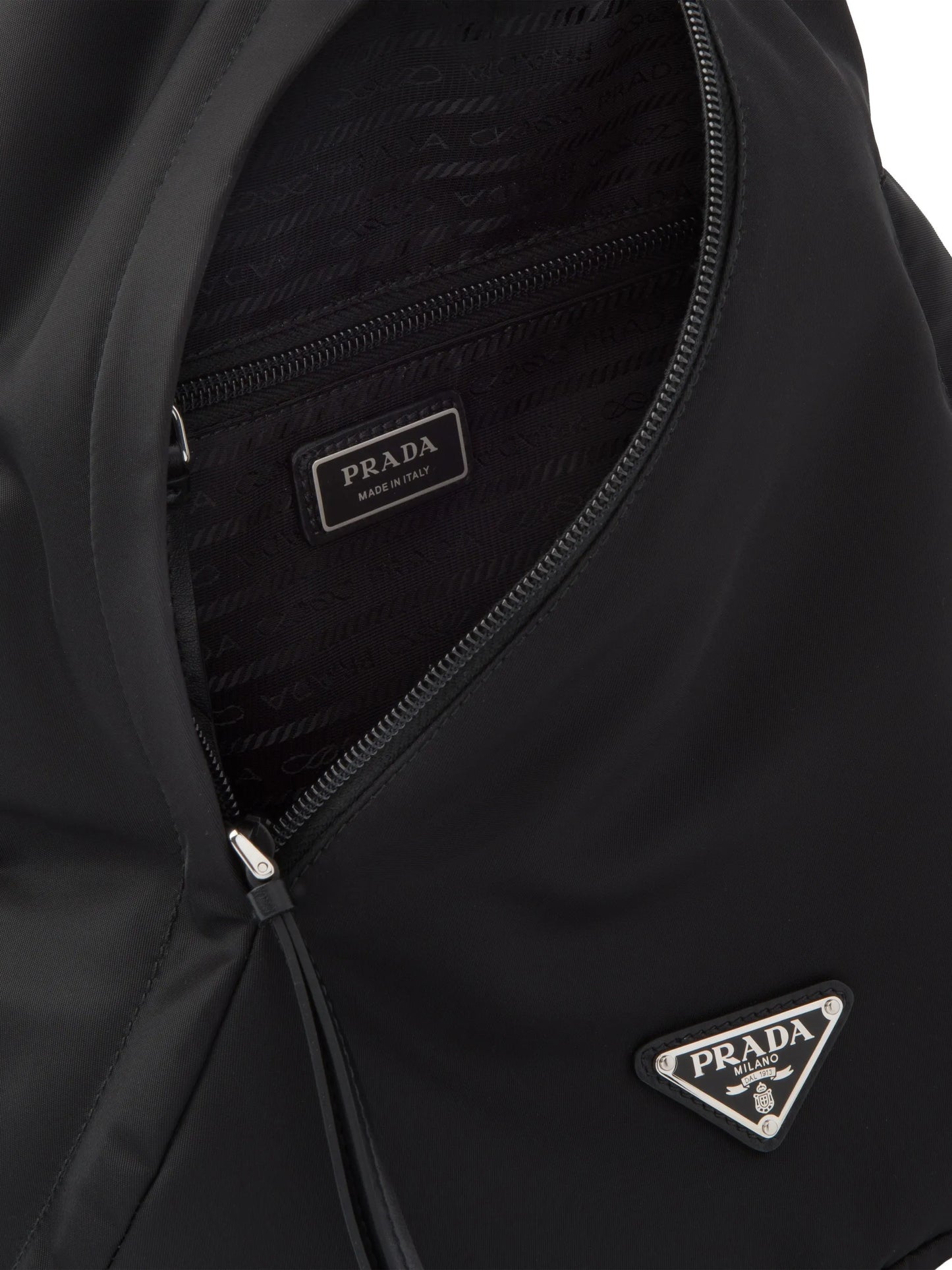 Re-Nylon logo-plaque backpack