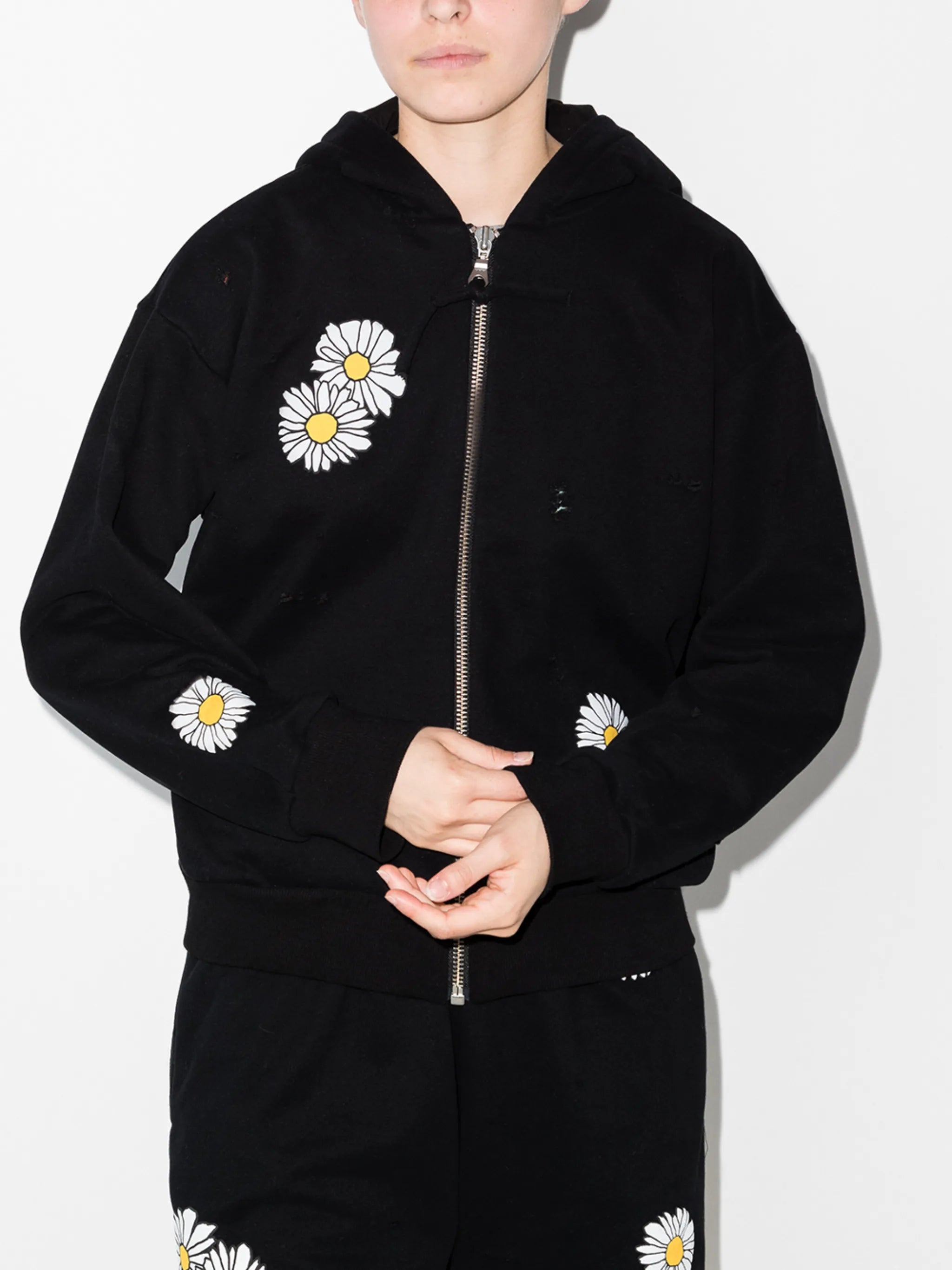 daisy-print hoodie