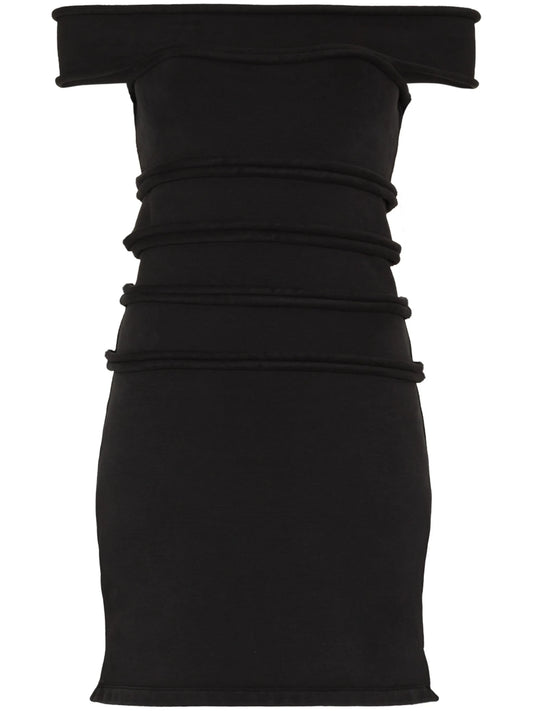 cut-out off-shoulder minidress
