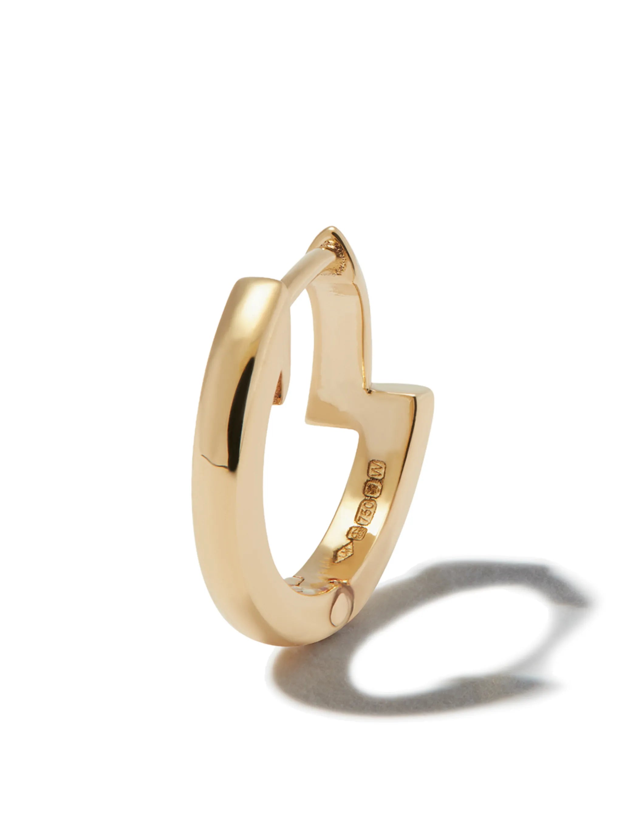 18kt yellow gold Interrupted huggy single earring