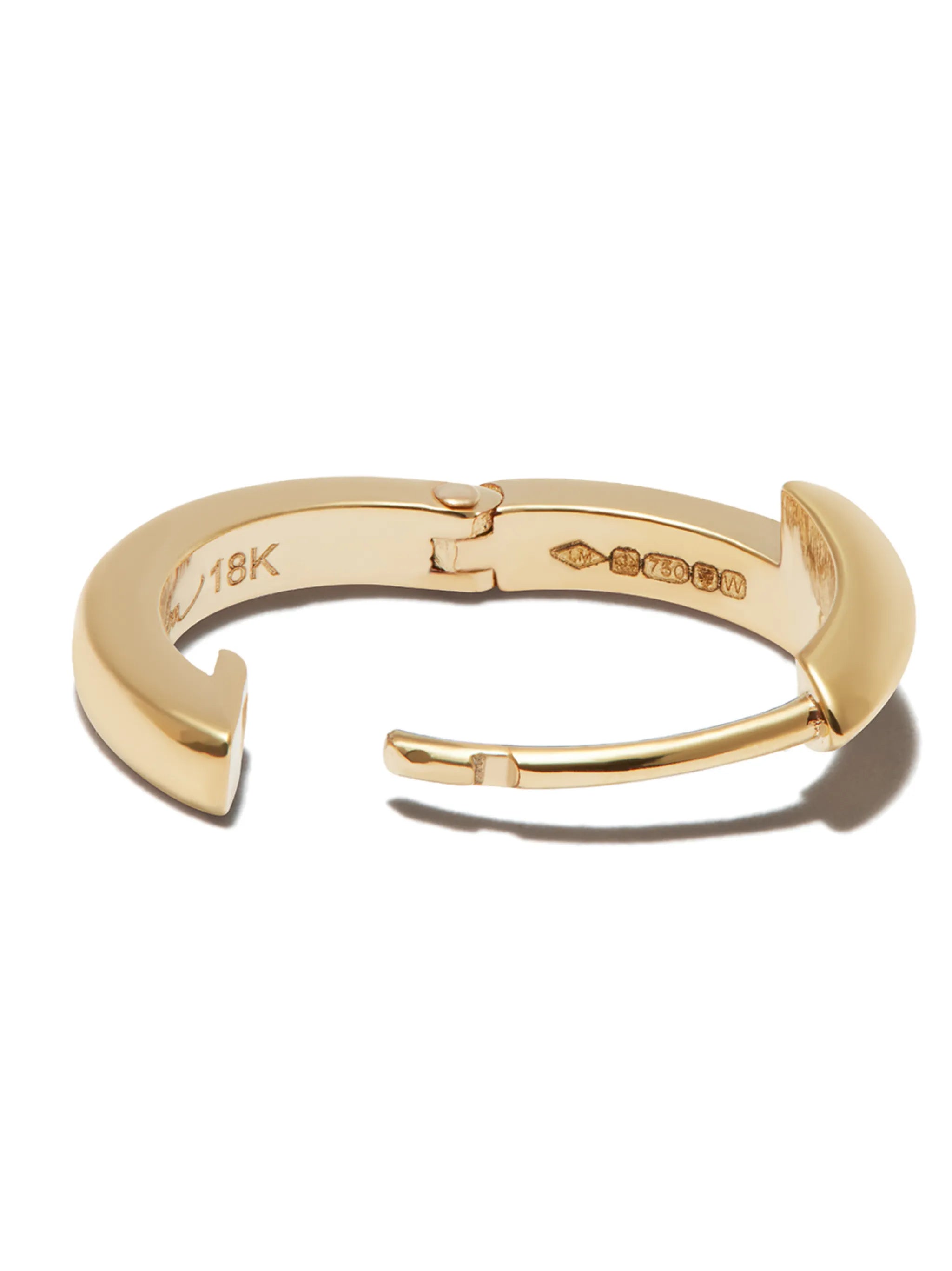 18kt yellow gold Interrupted huggy single earring