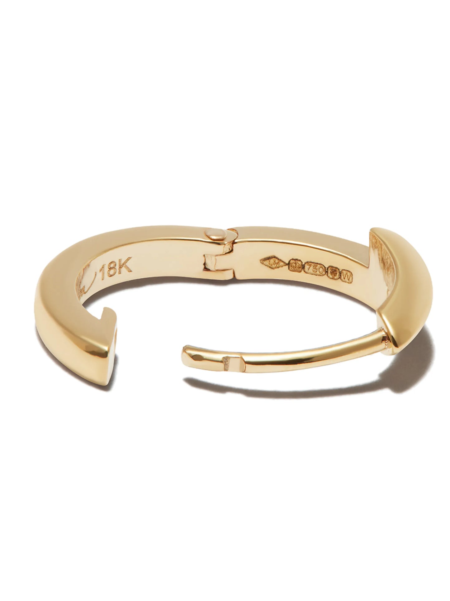 18kt yellow gold Interrupted huggy single earring