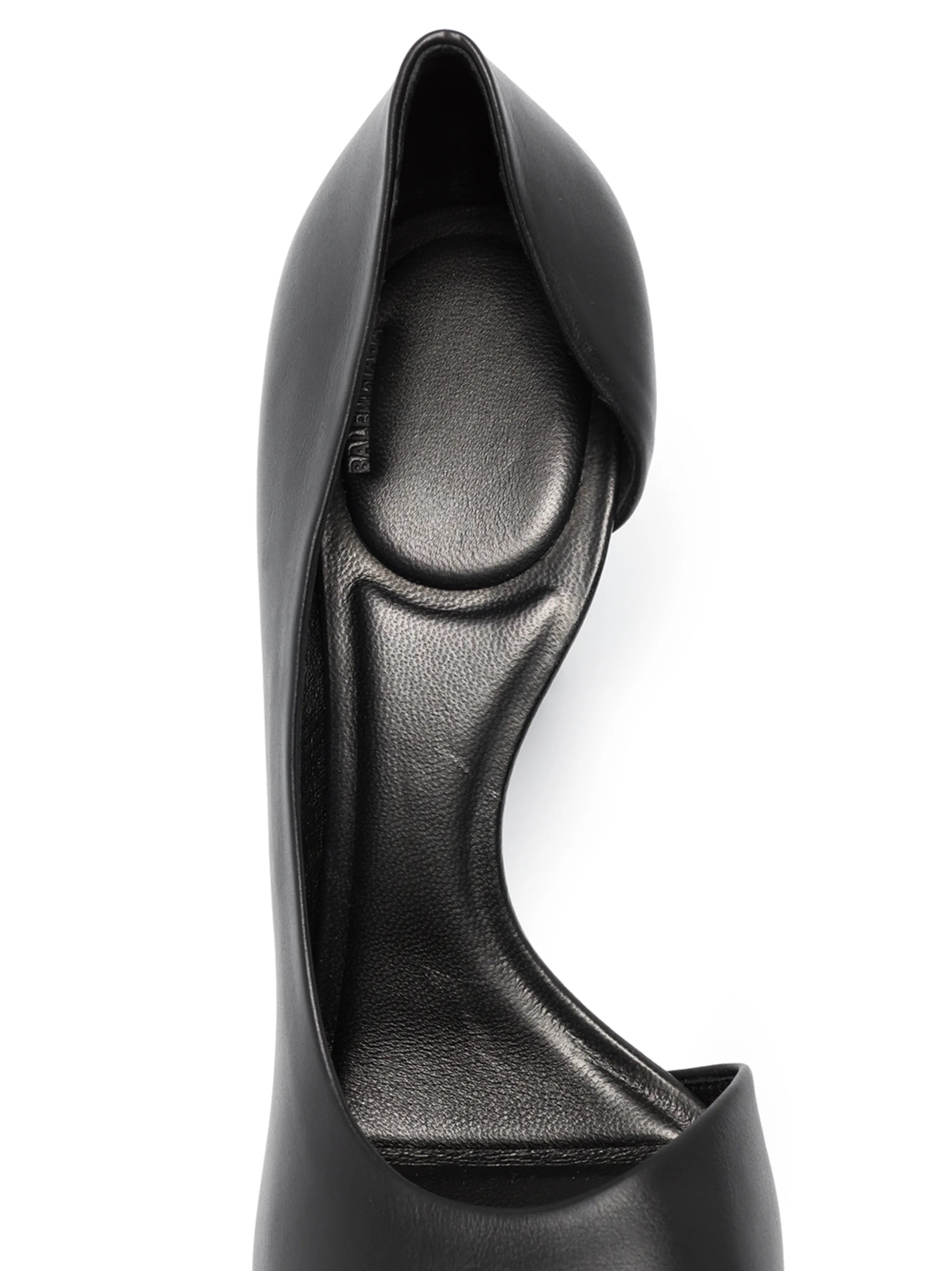 D'orsay sculpted heel leather pumps