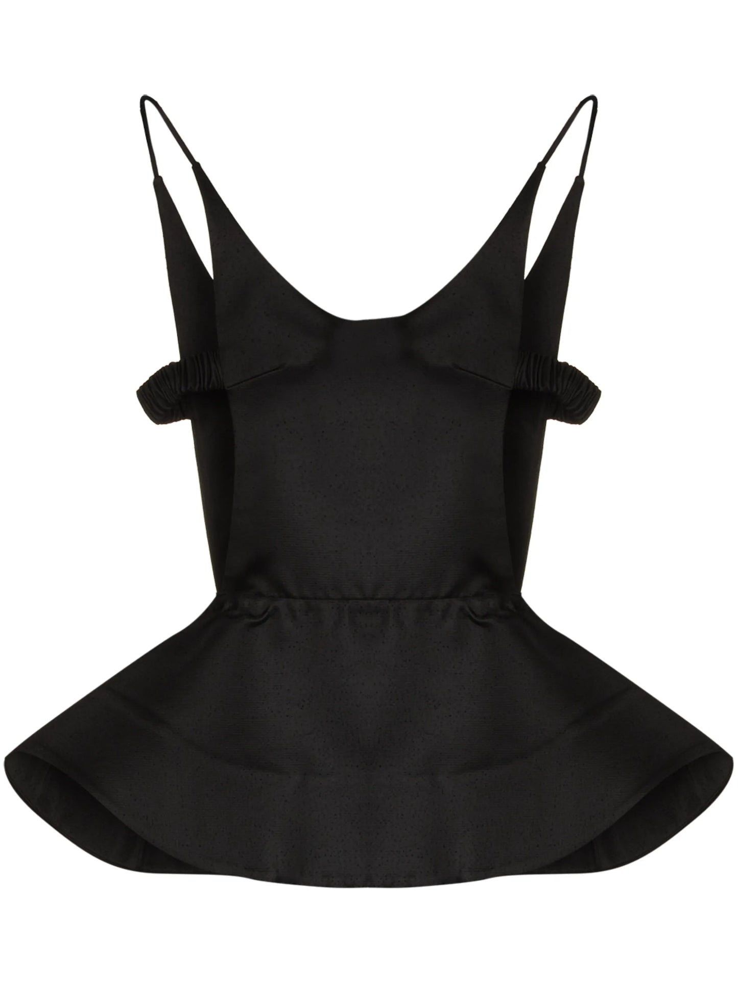 cutout peplum-waist top