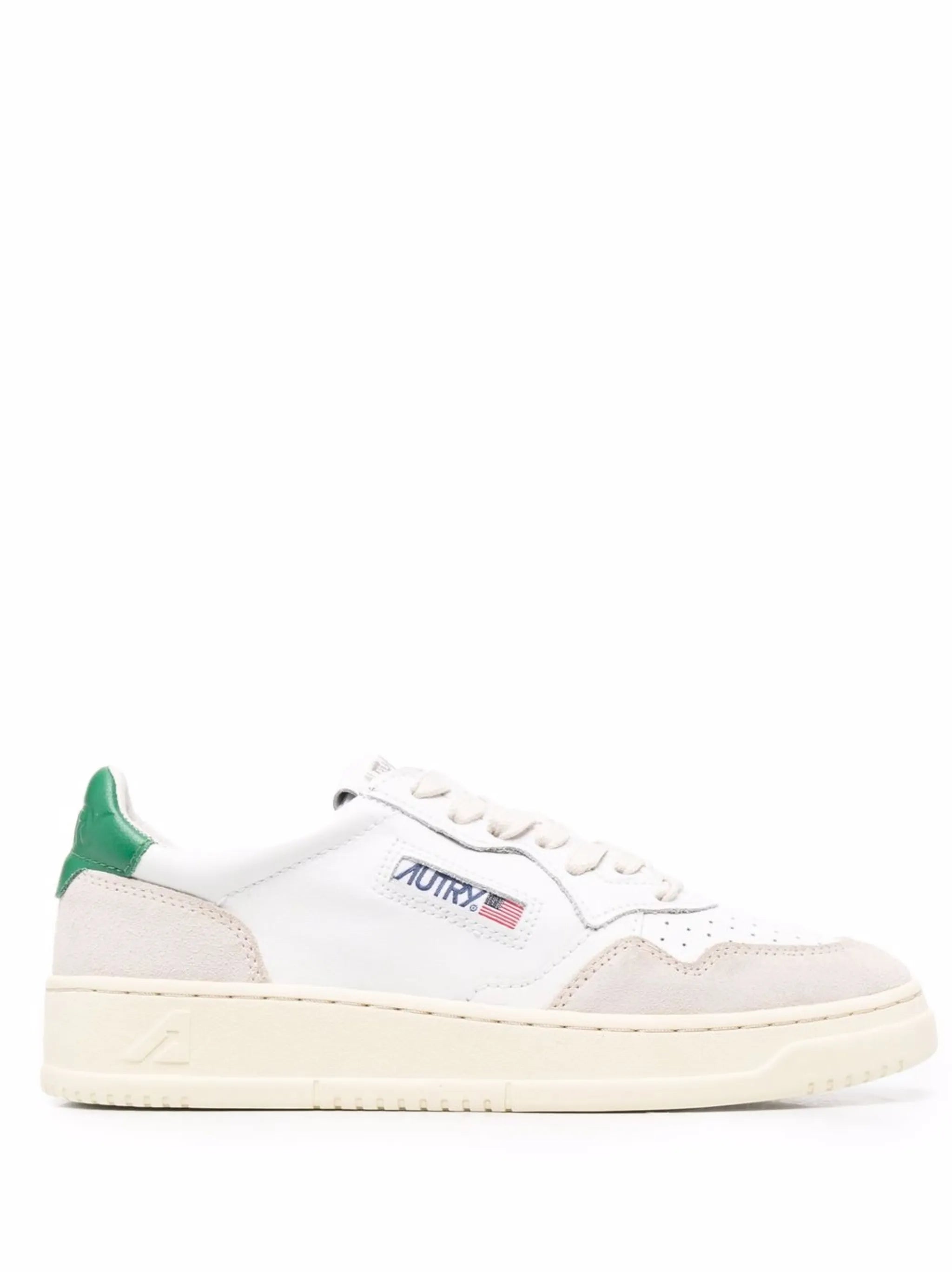 logo-patch lace-up sneakers
