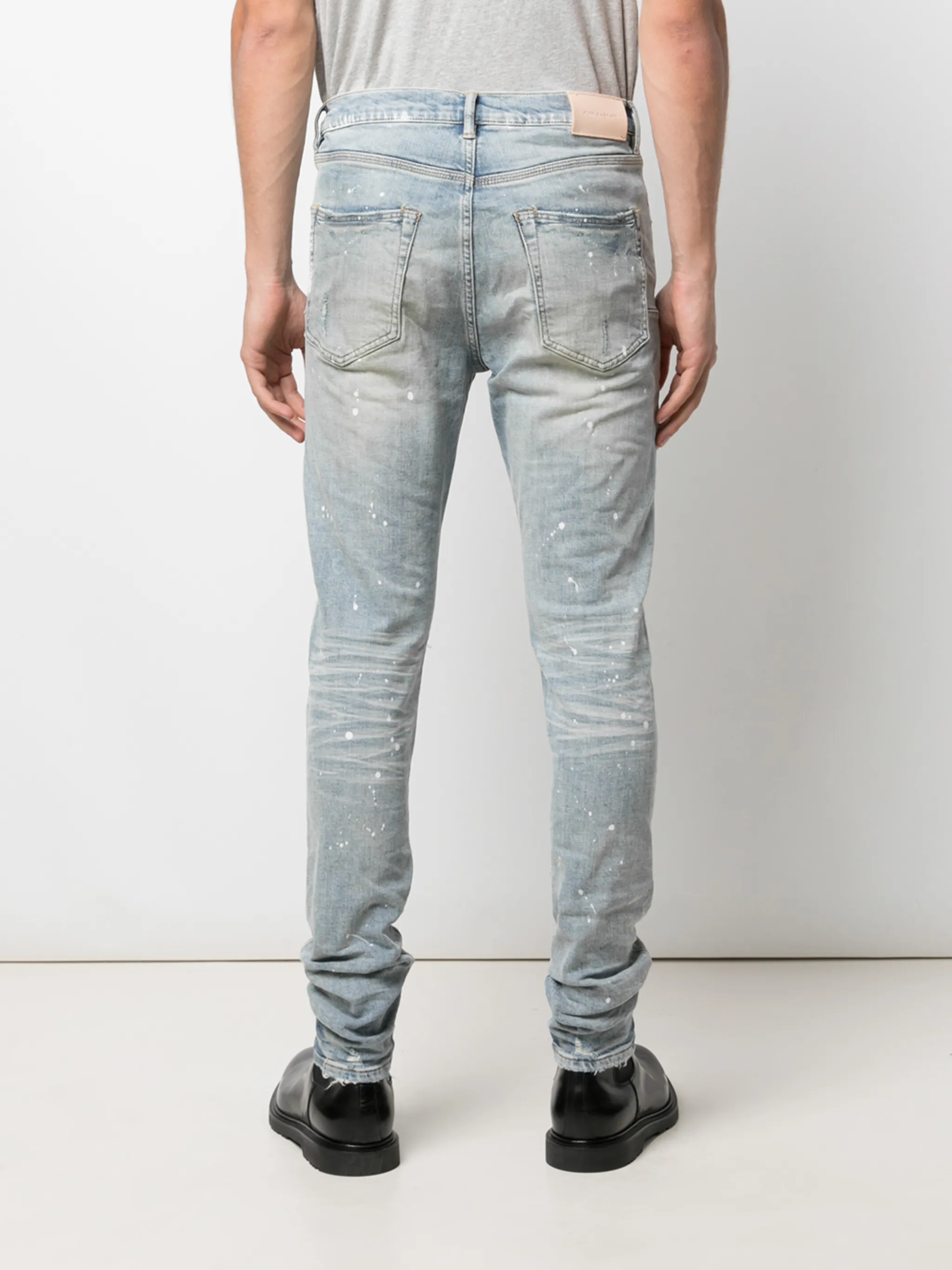 P001 light indigo paint pants