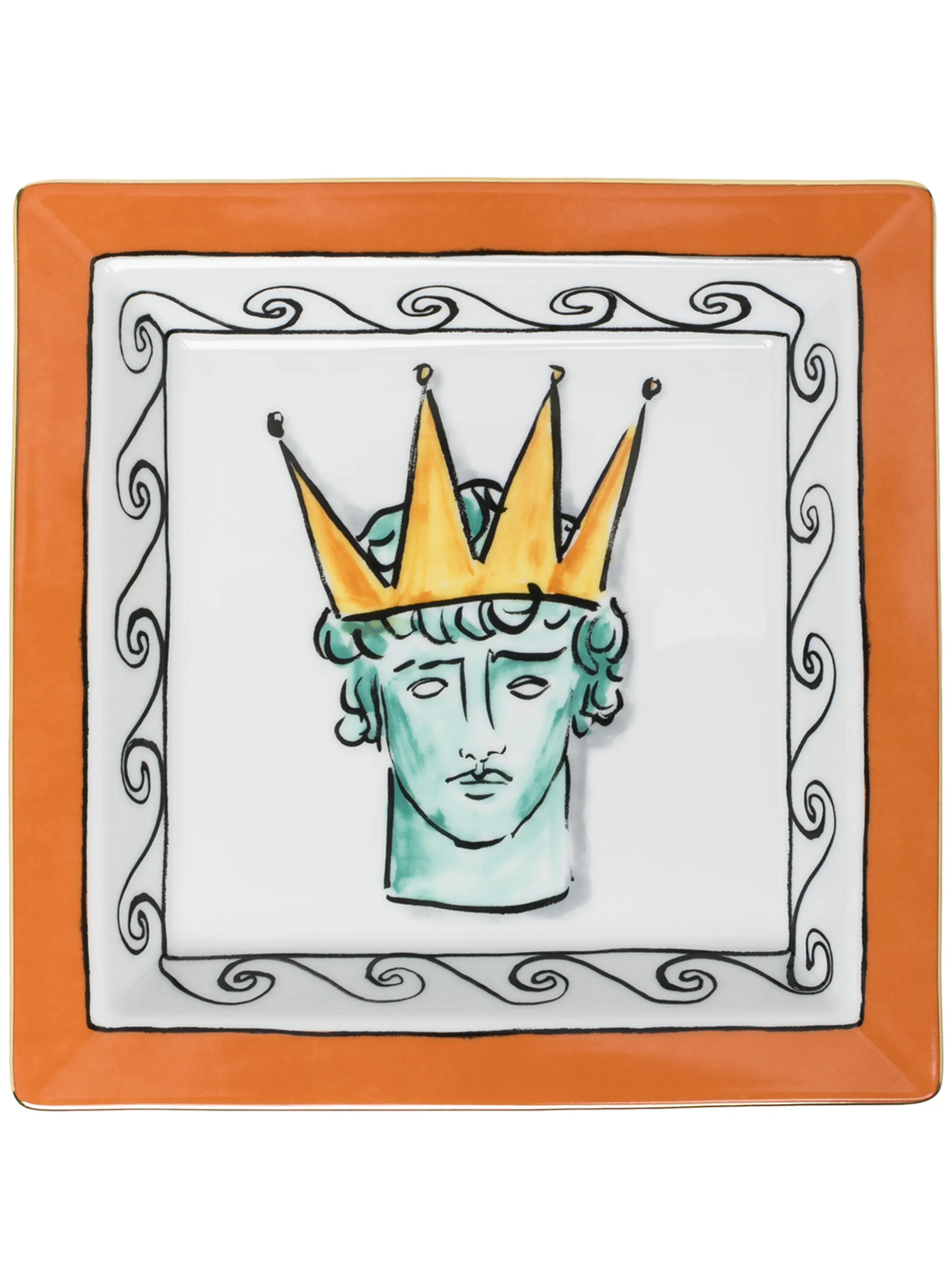 Il Viaggio Di Nettuno Rock Orange large square change tray