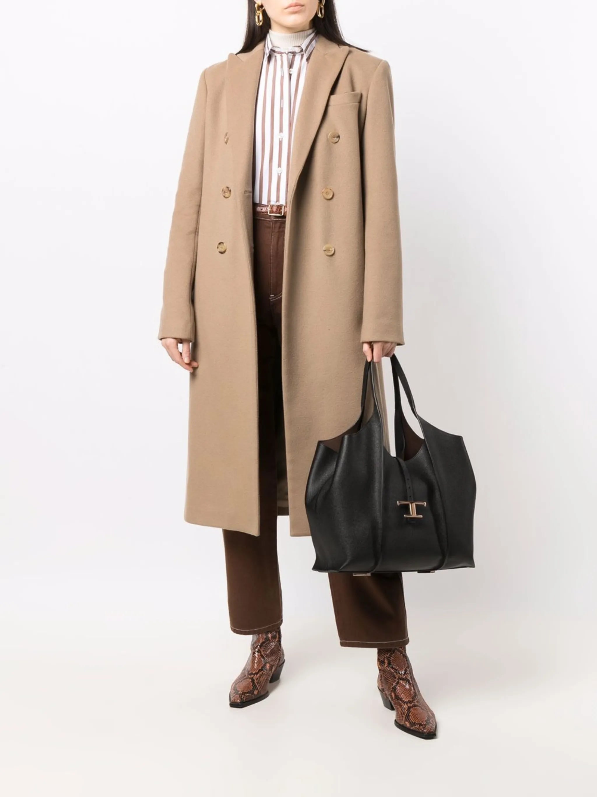 T Timeless leather tote bag