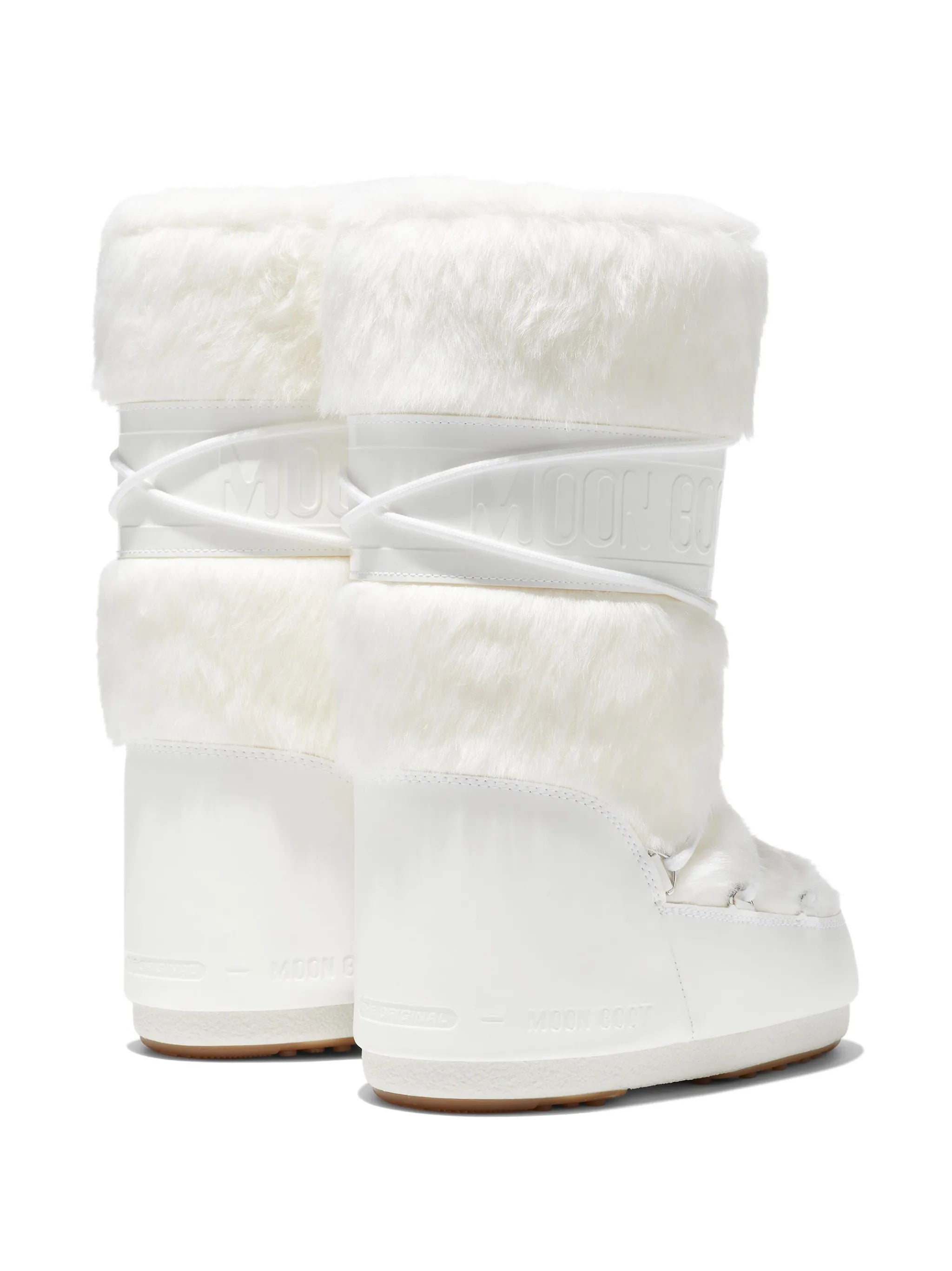 faux-fur lace-up sneakers