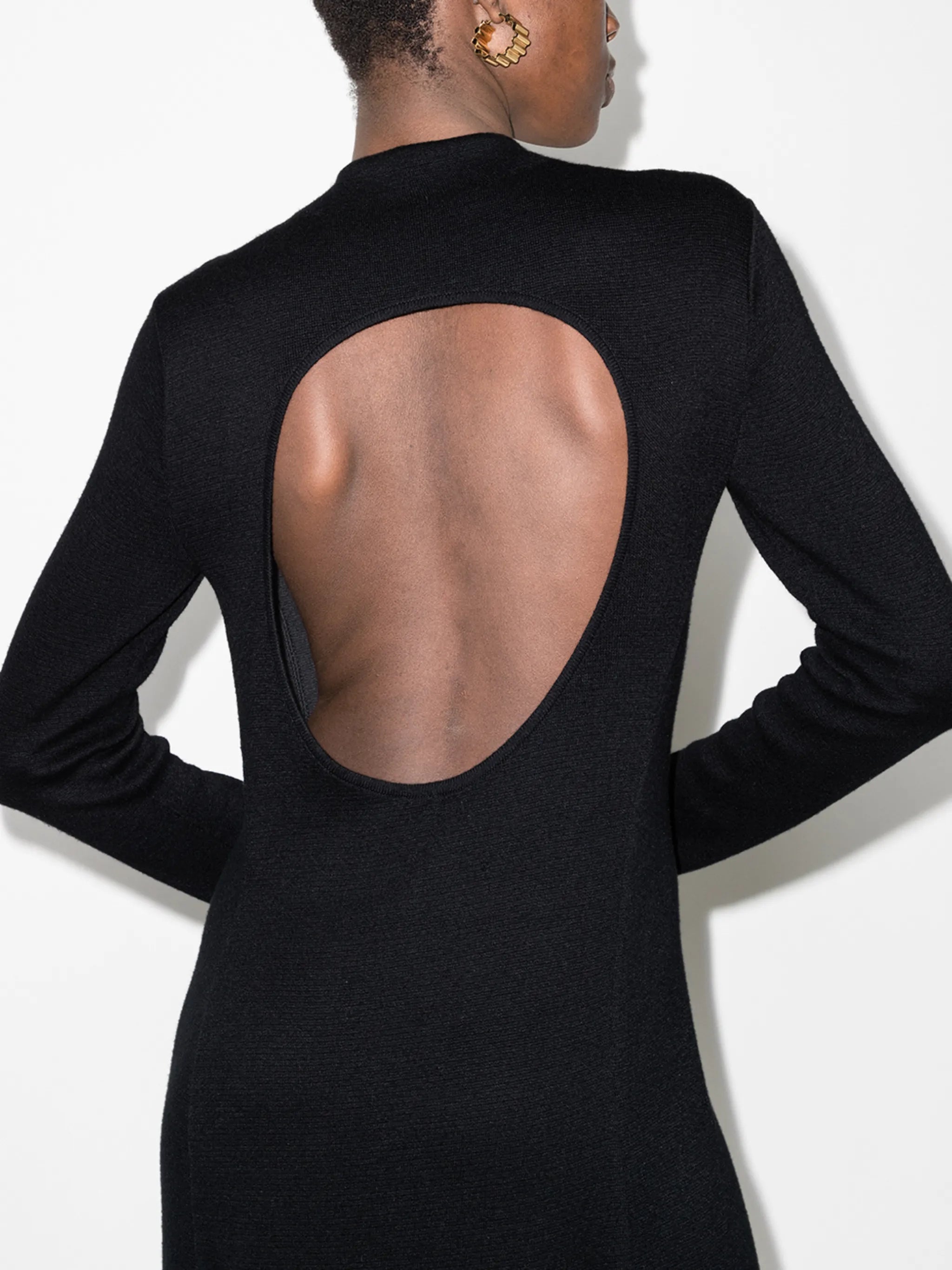 cut-out back midi dress