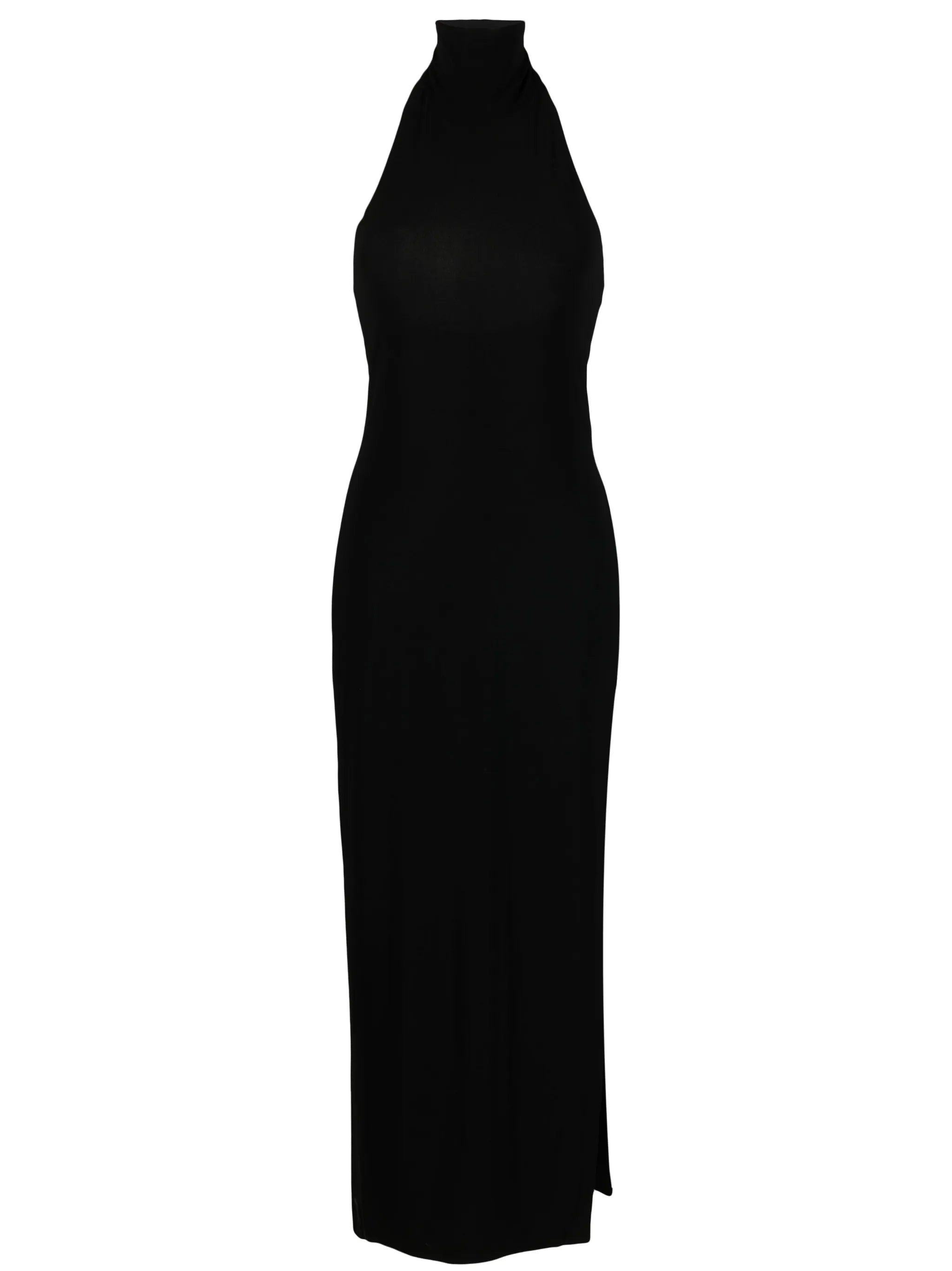 side-slit detail halter dress