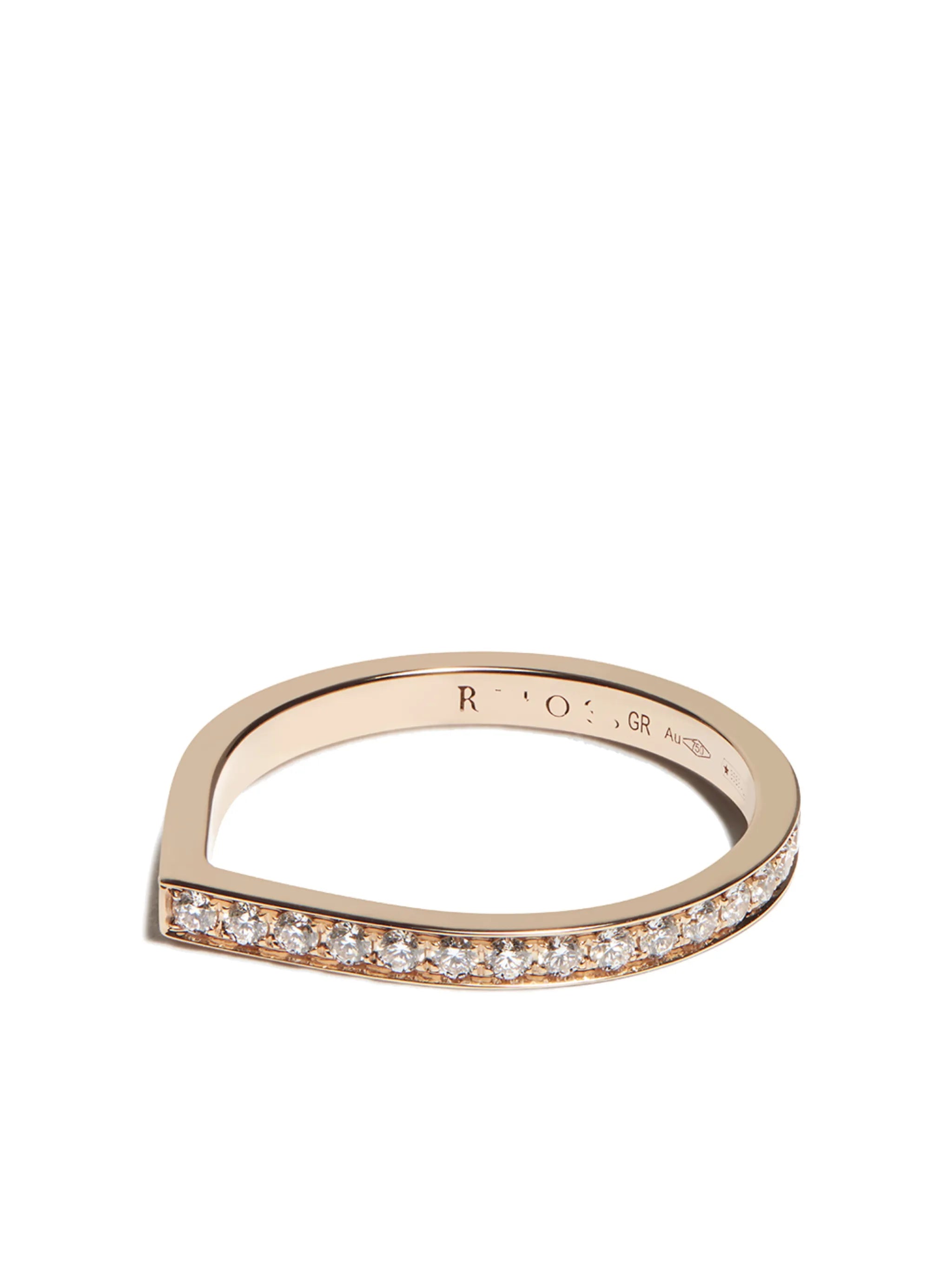 REPOSSI 18CT RG DIA 1 ROW RNG