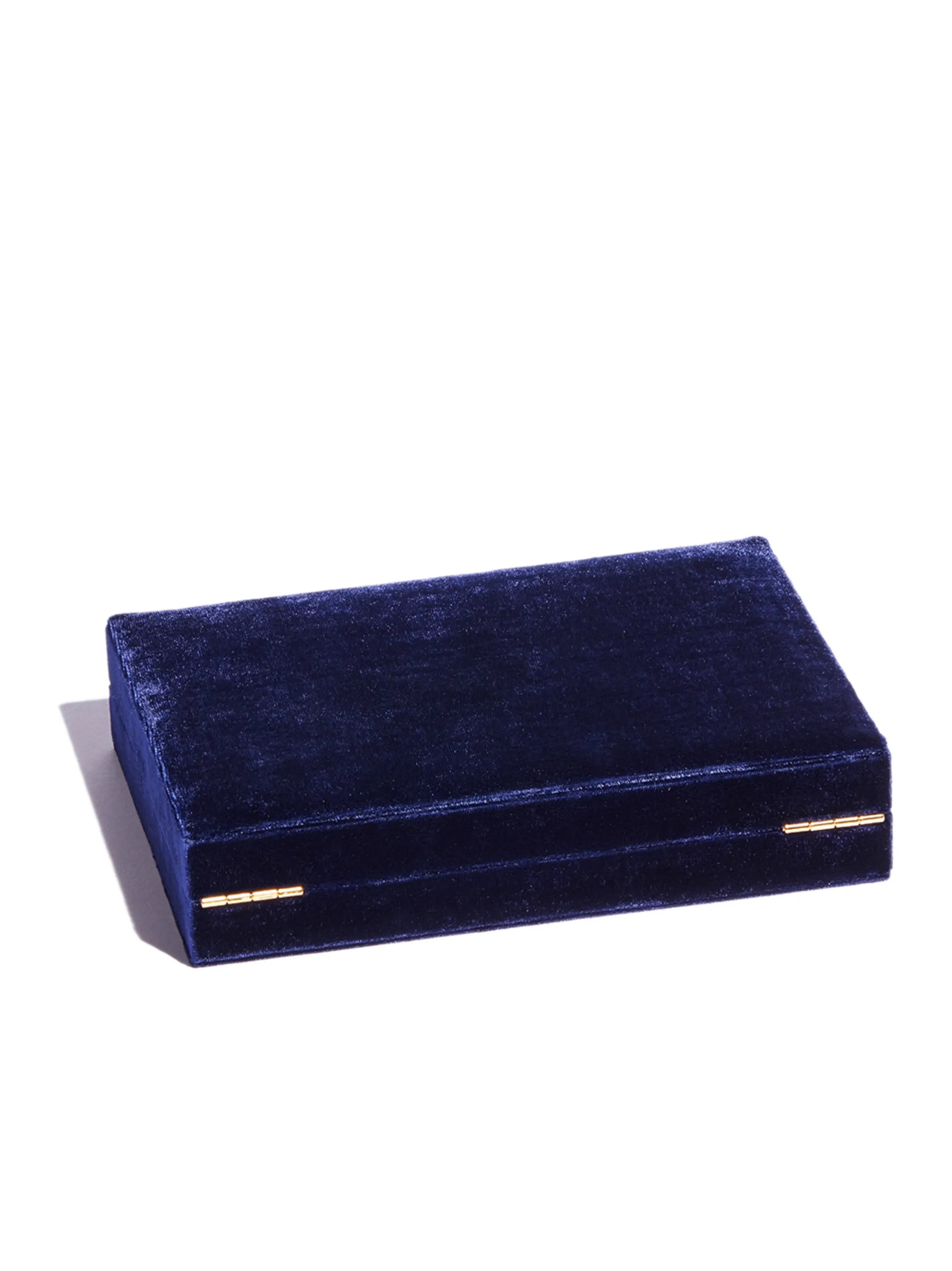 Trésort crushed-velvet jewellery box