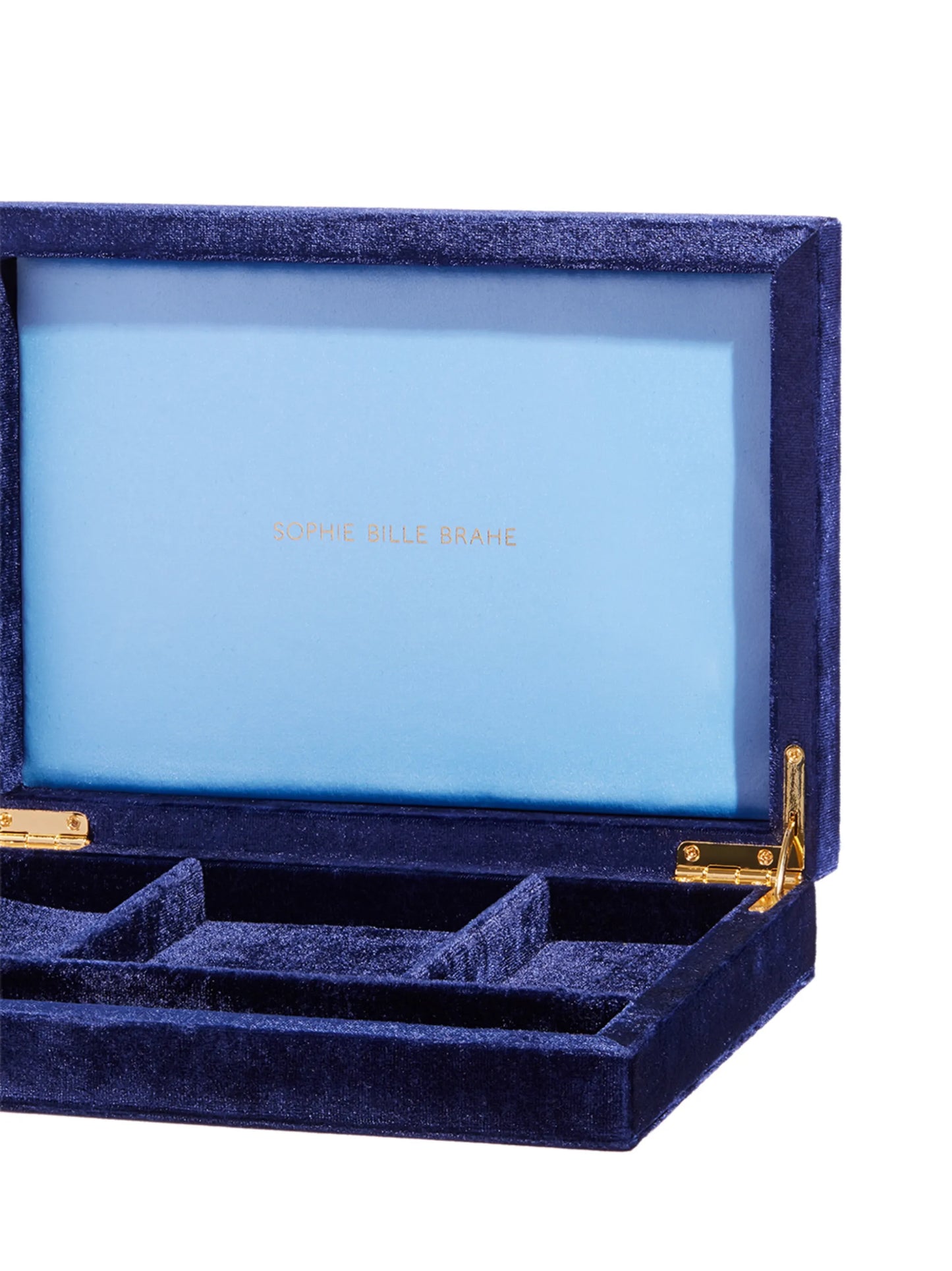 Trésort crushed-velvet jewellery box