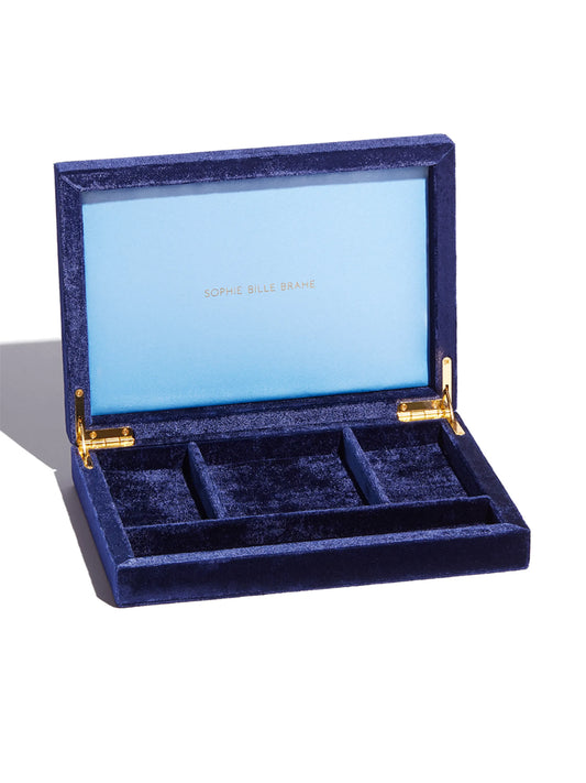 Trésort crushed-velvet jewellery box