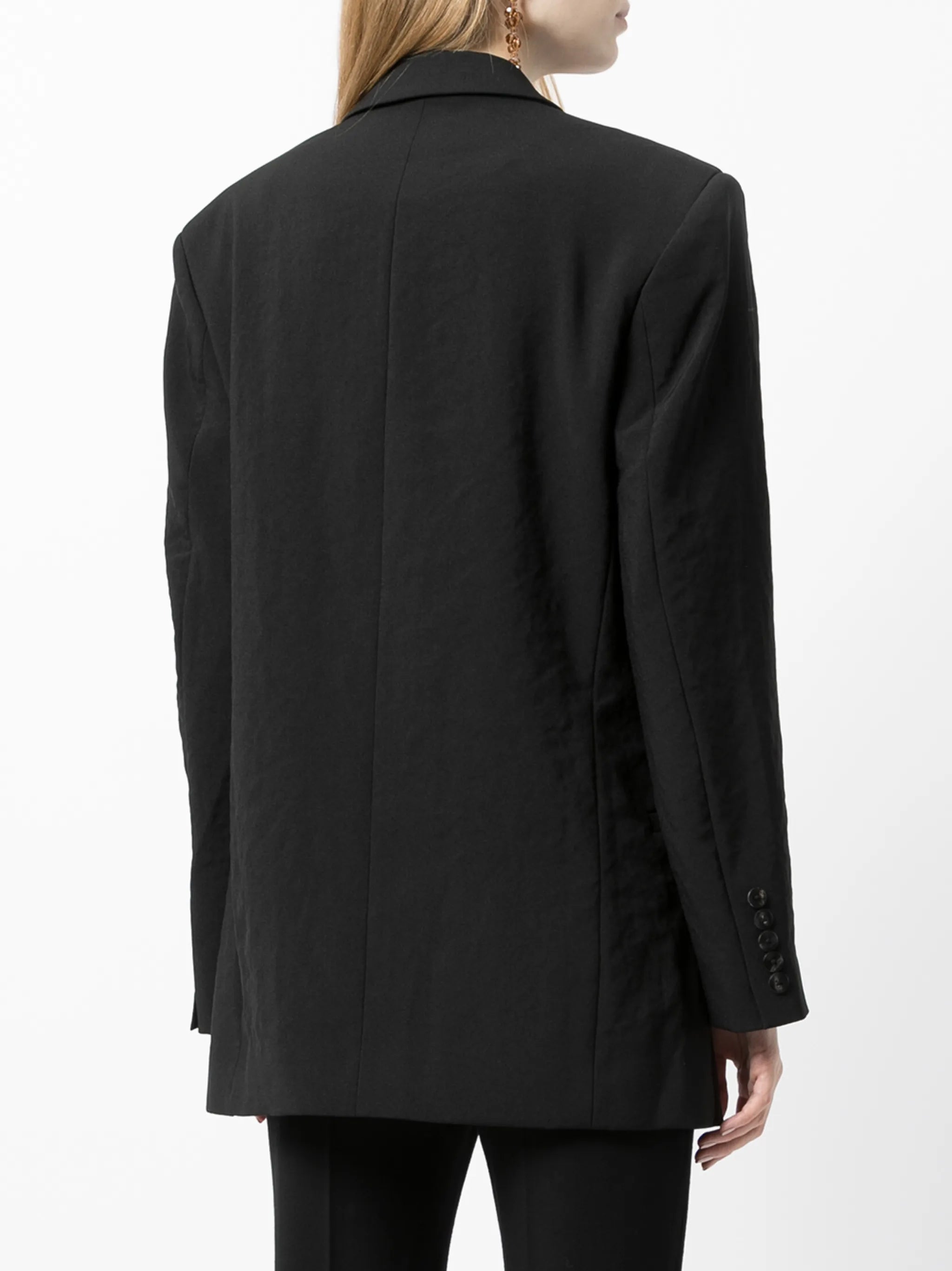 double-breasted boxy blazer