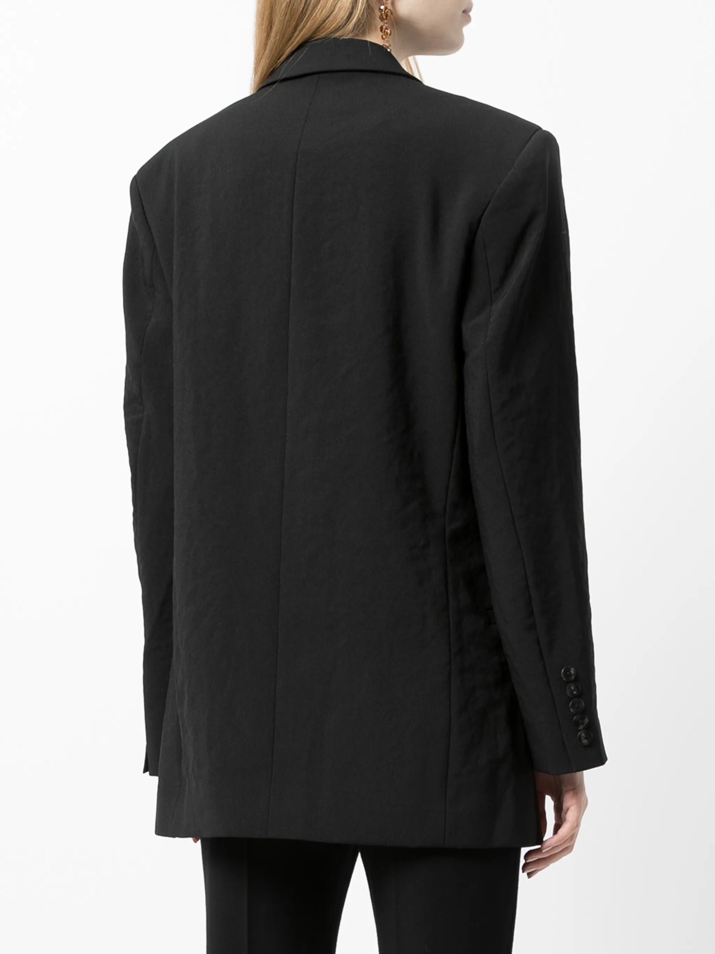 double-breasted boxy blazer