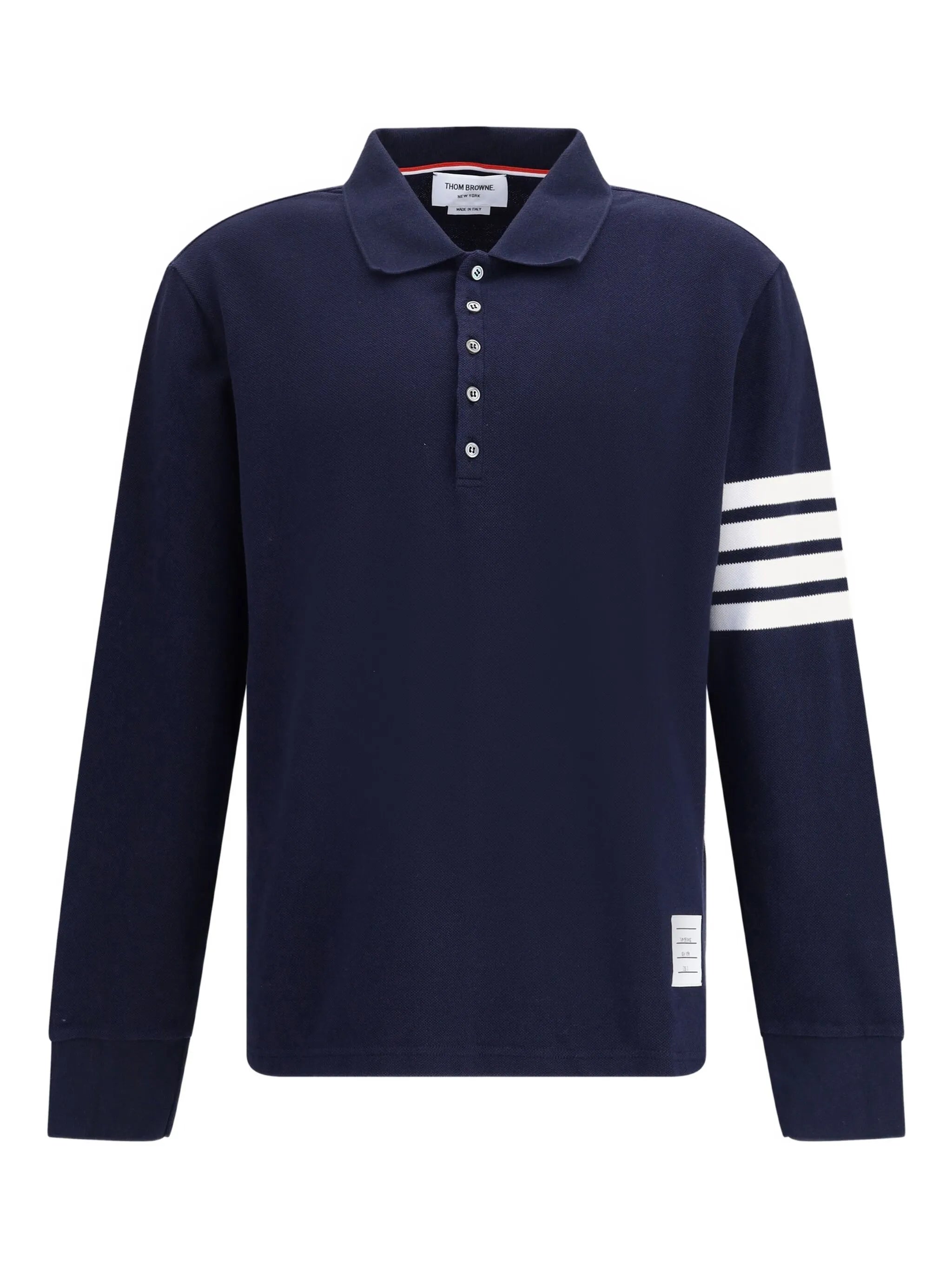 4-Bar long-sleeve polo shirt
