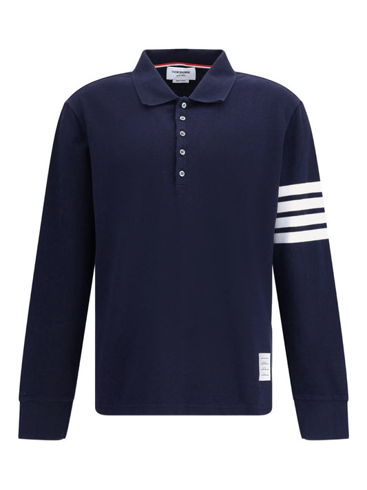 4-Bar long-sleeve polo shirt