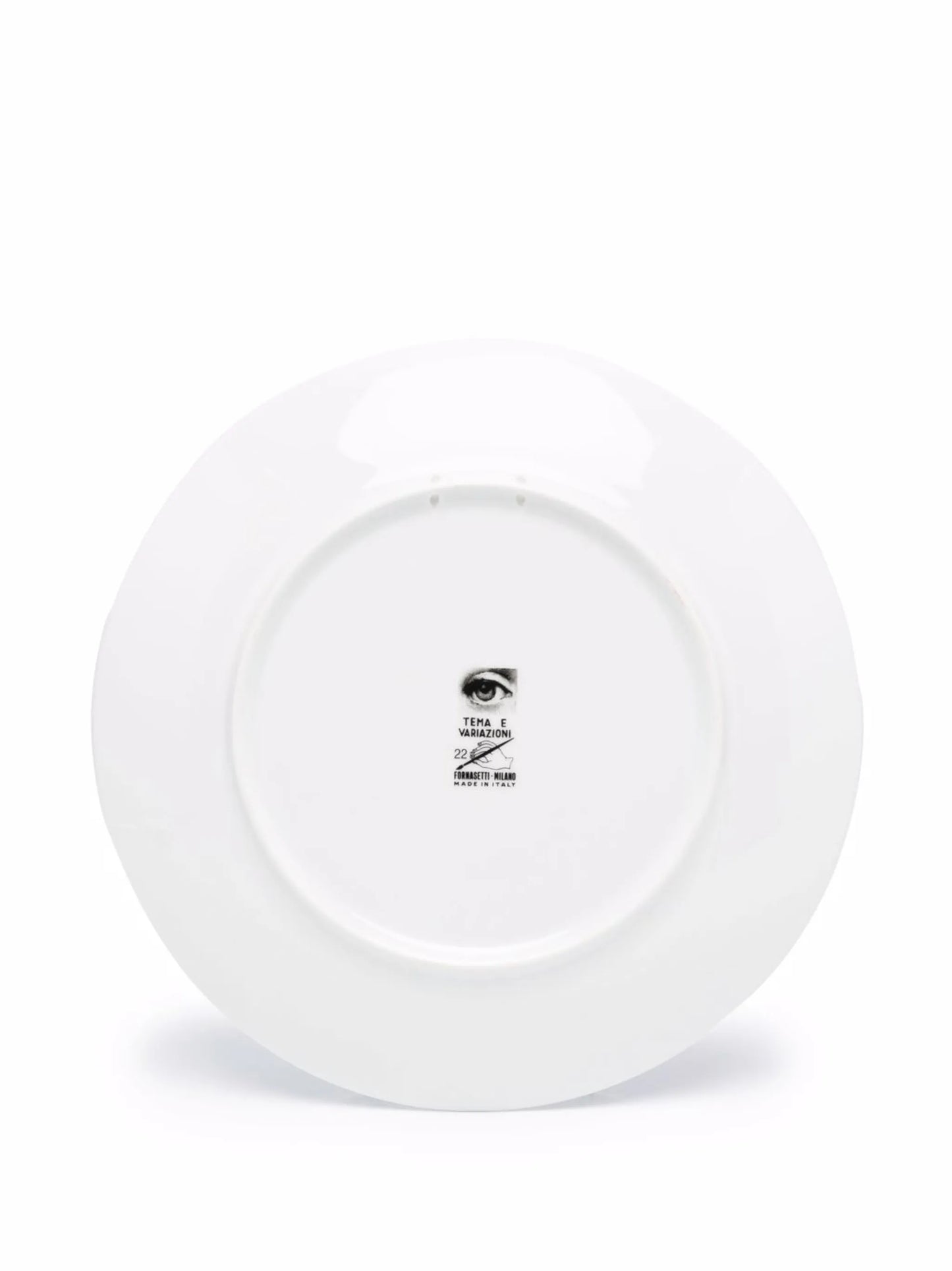 graphic-print porcelain wall plate