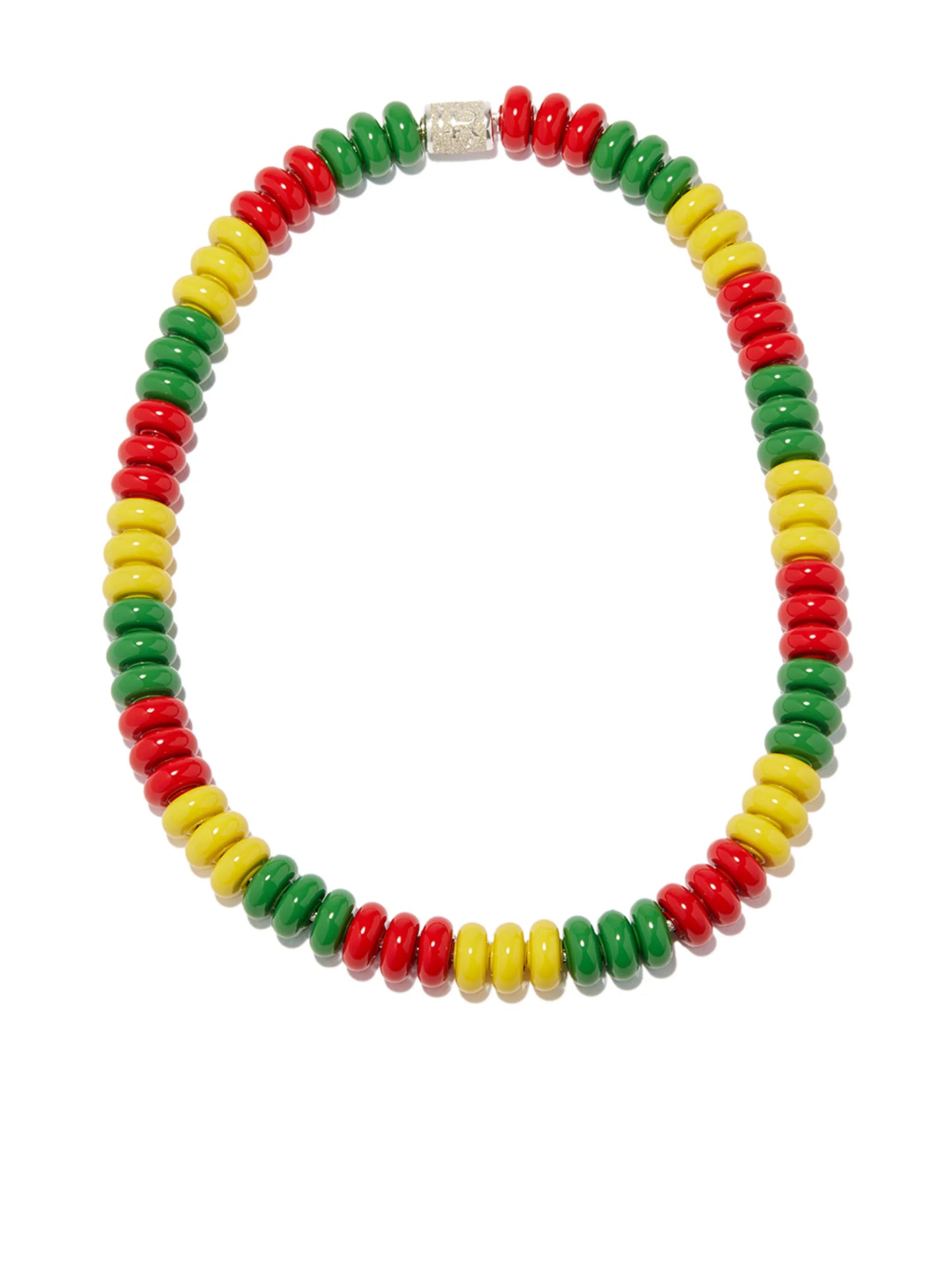 LRUB SILVER RED YLW GRN ENML DONUTS NKLC