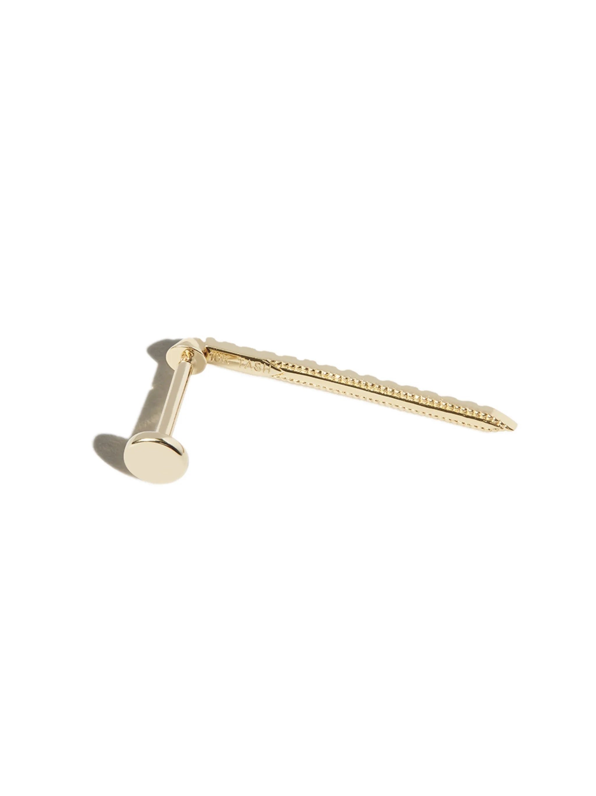 18kt yellow gold Eternity Bar diamond earring