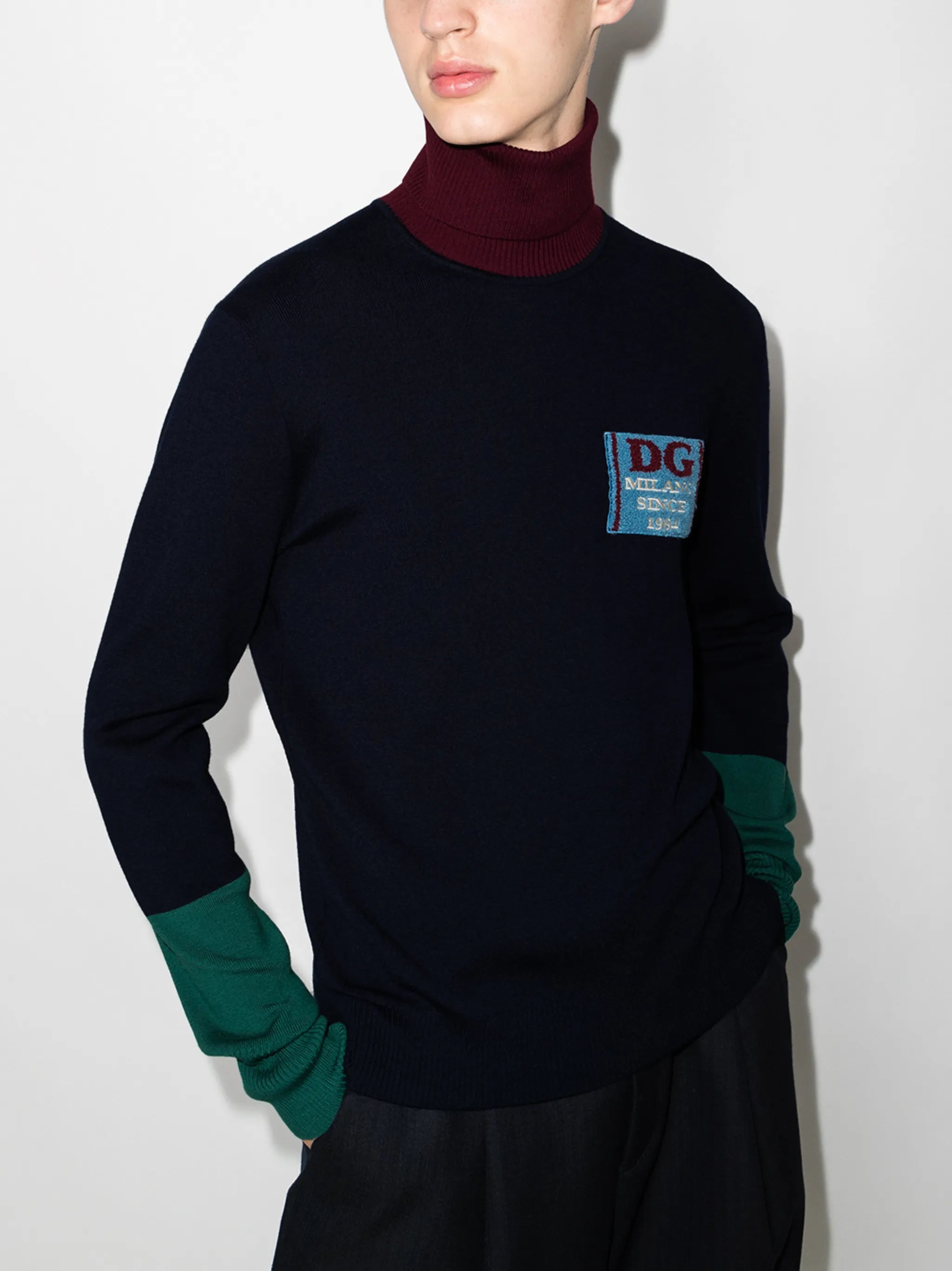 chest logo patch jumper