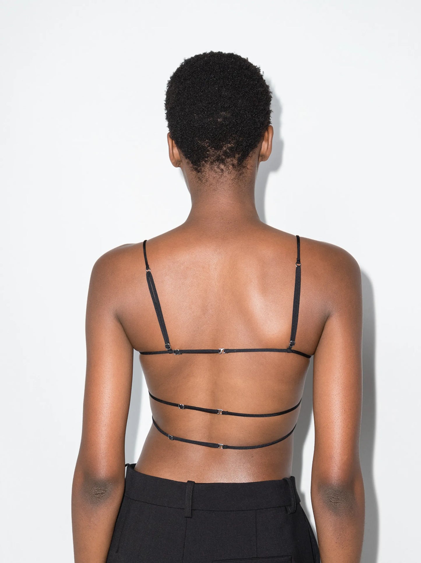 cut-out multi-strap bra