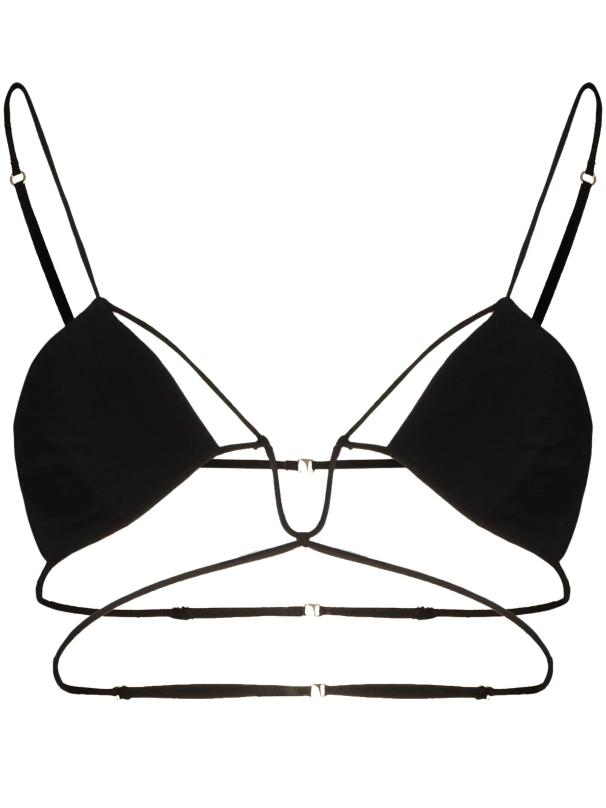 cut-out multi-strap bra