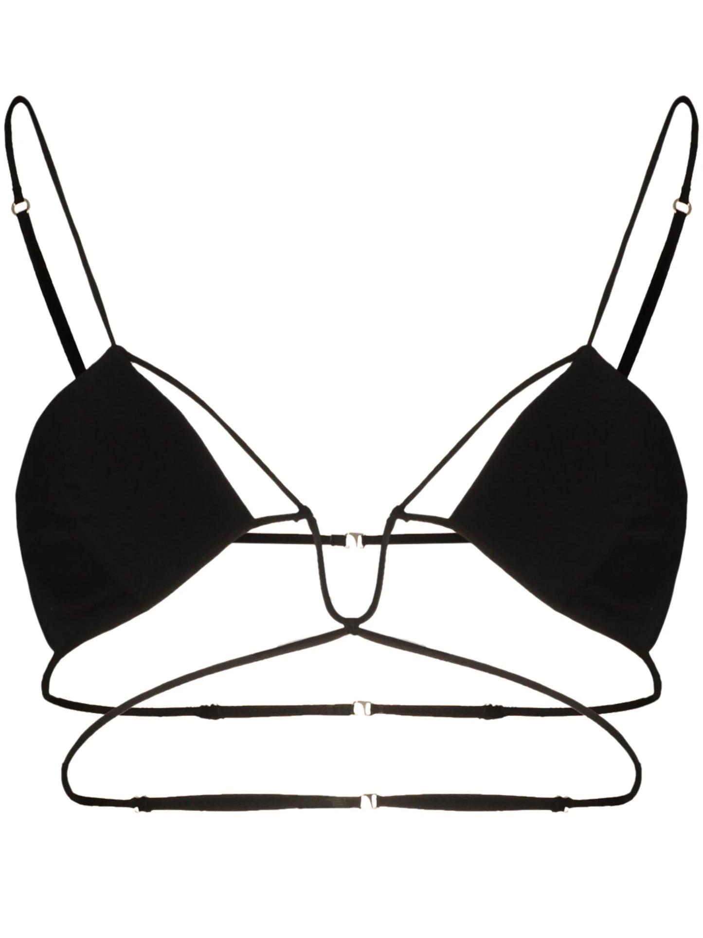 cut-out multi-strap bra