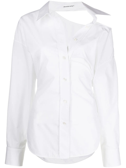 cut-out asymmetric shirt