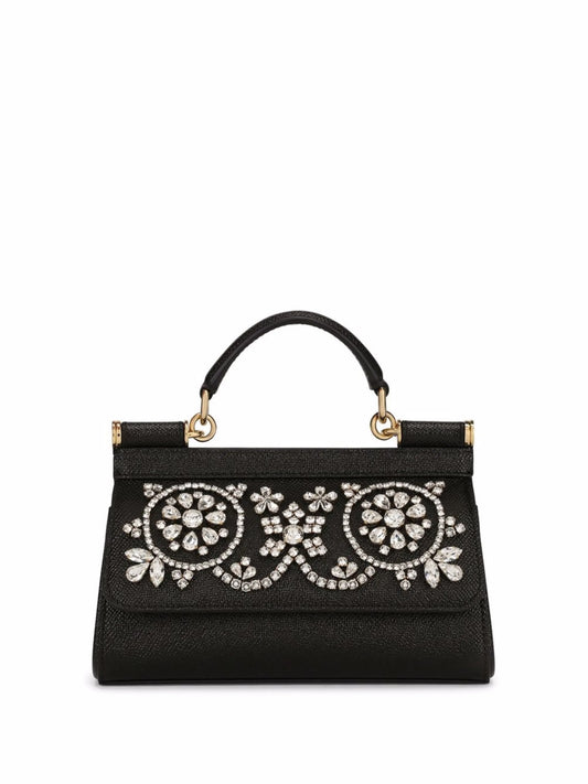 small Sicily crystal-embellished top-handle bag