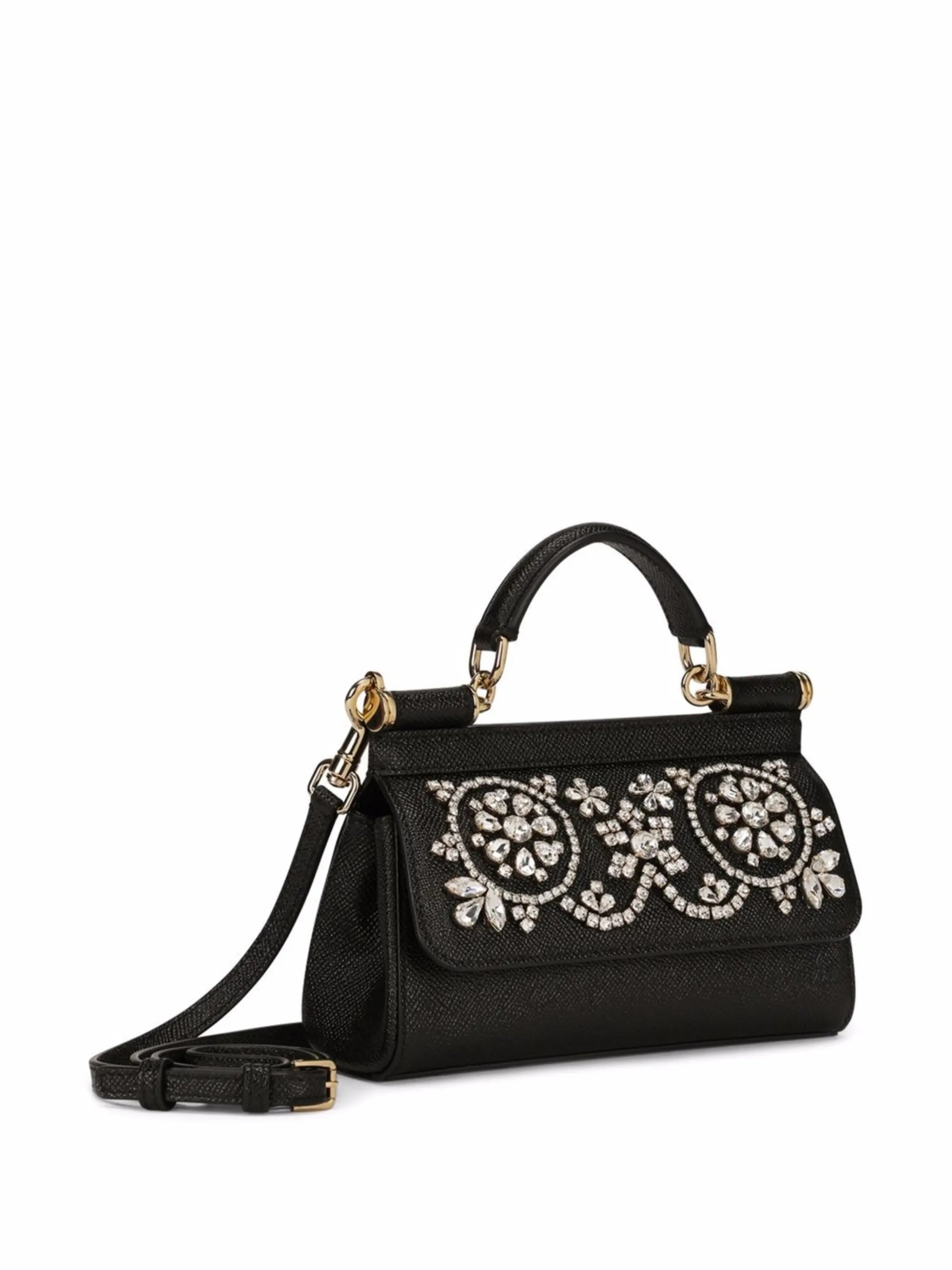 small Sicily crystal-embellished top-handle bag