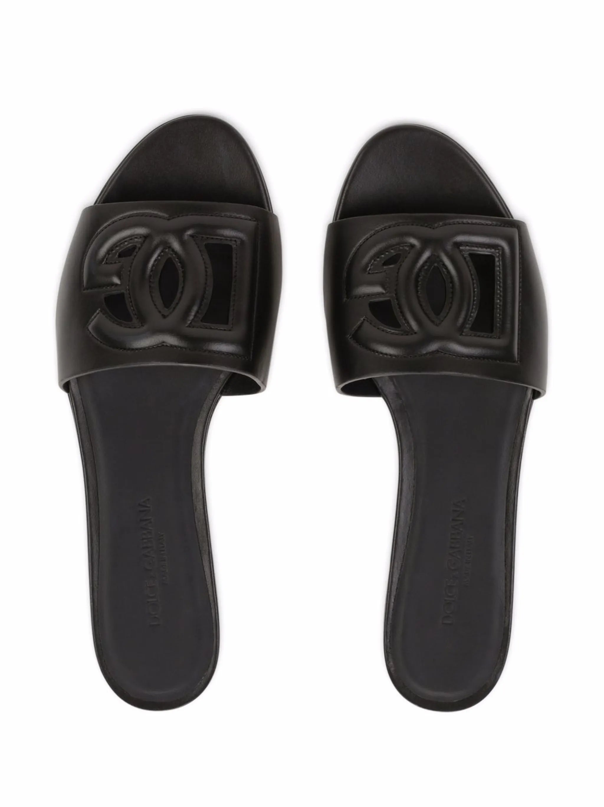 Bianca leather slides