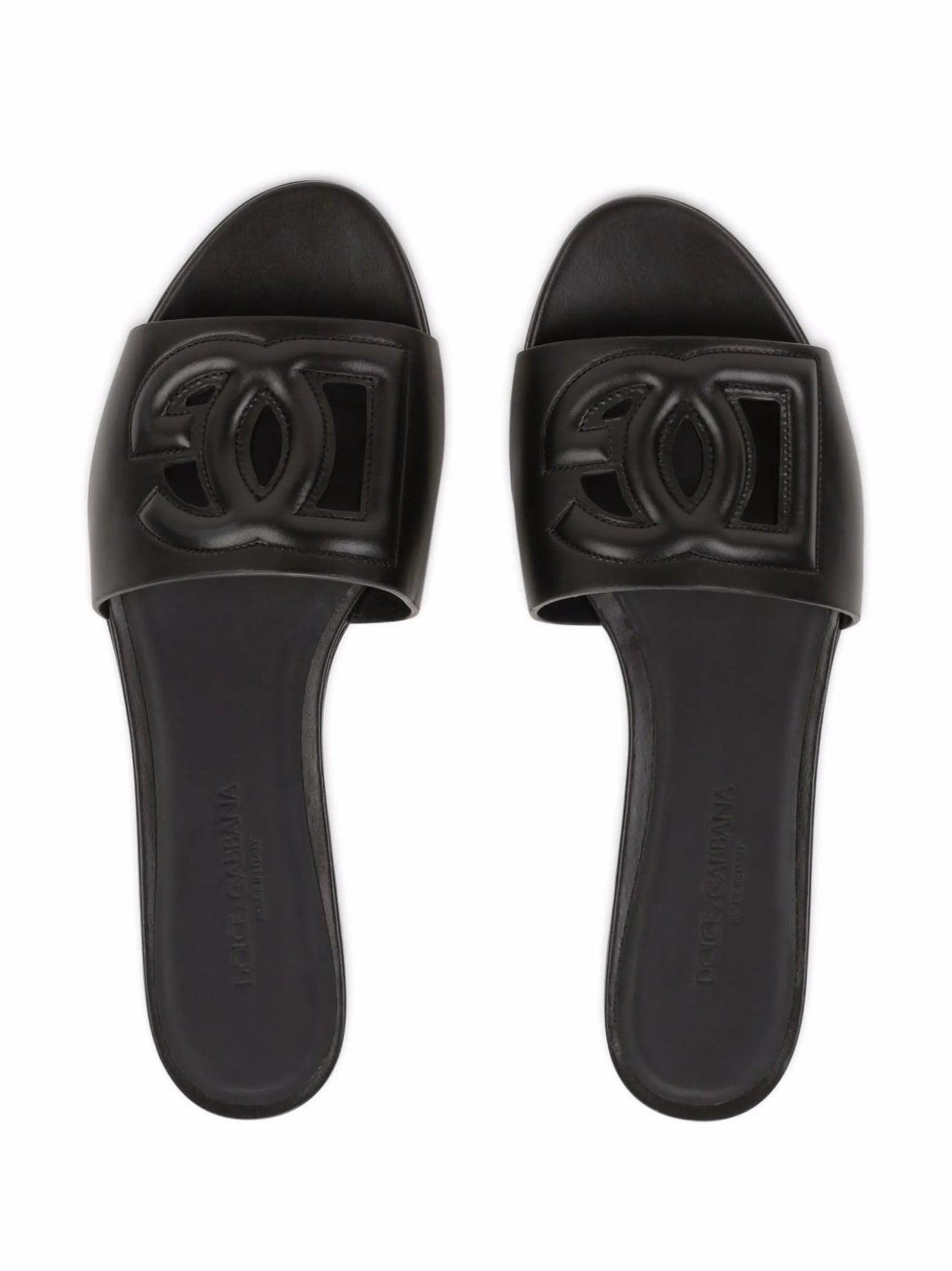 Bianca leather slides