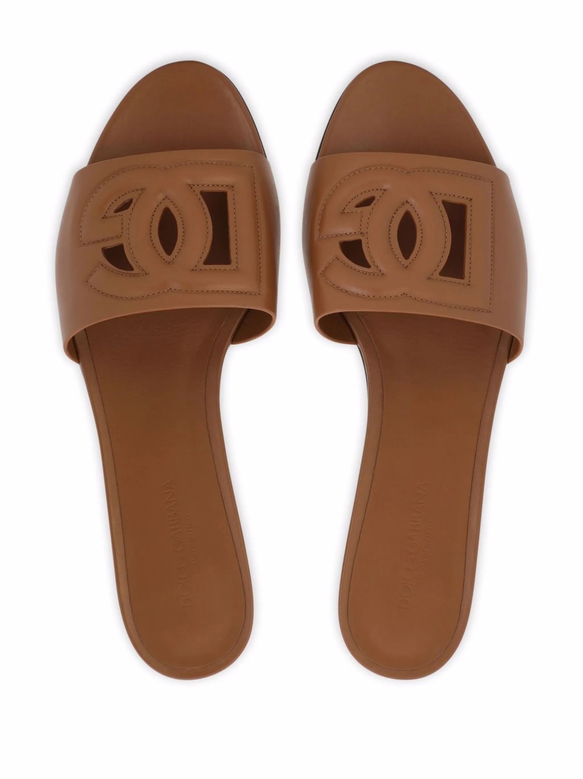DG Logo leather sandals