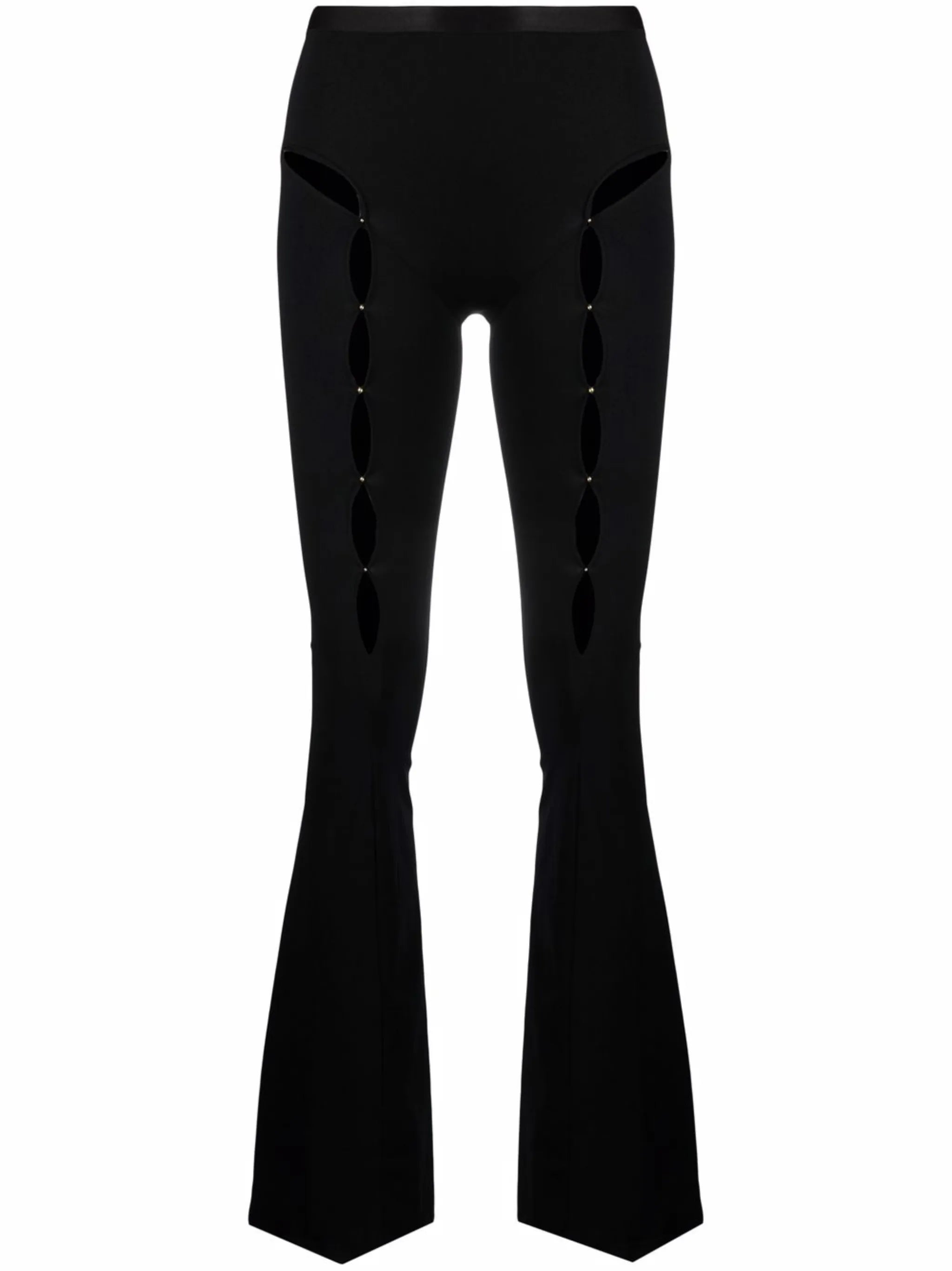 cut out-detail high-waisted trousers