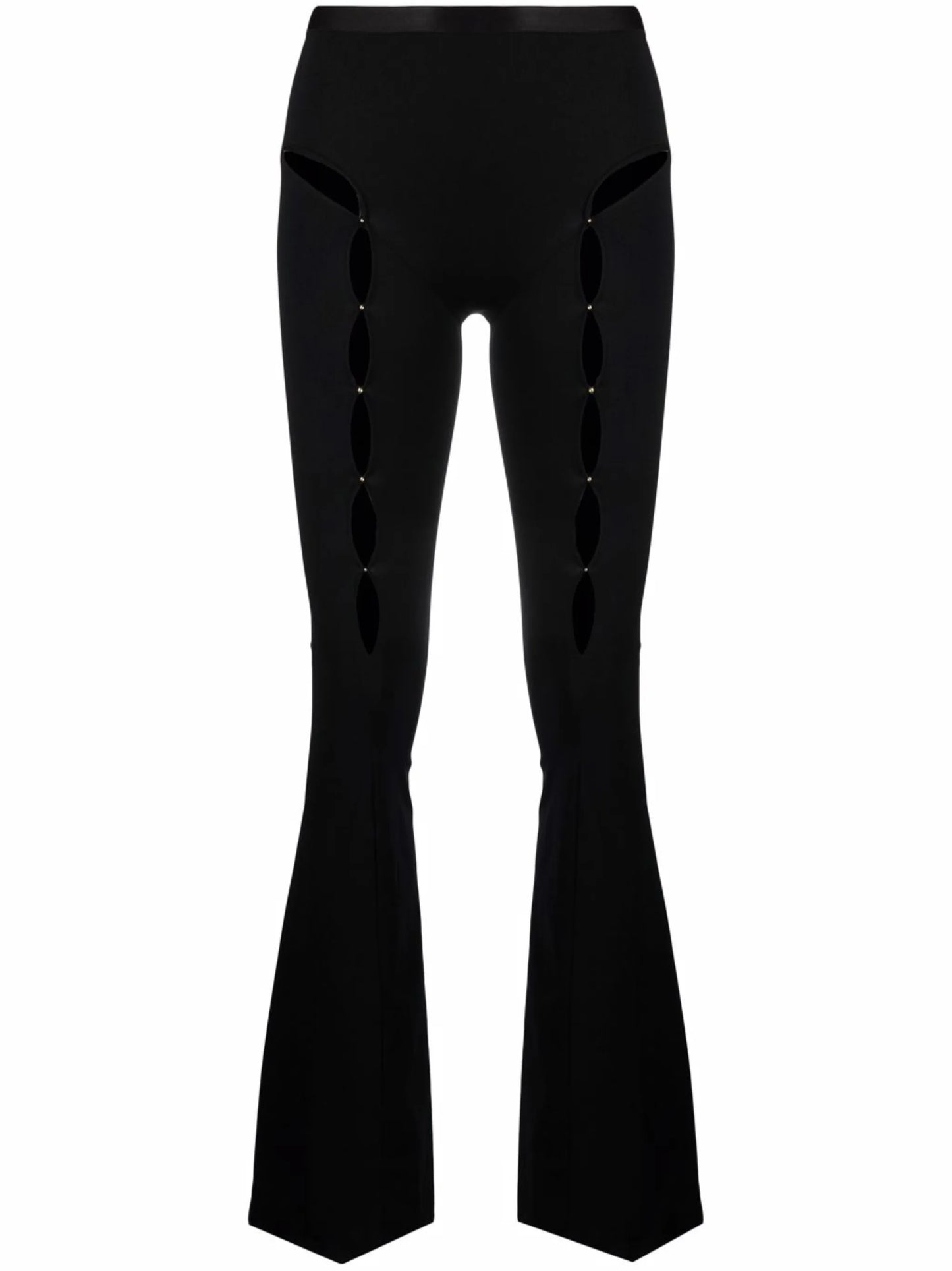 cut out-detail high-waisted trousers